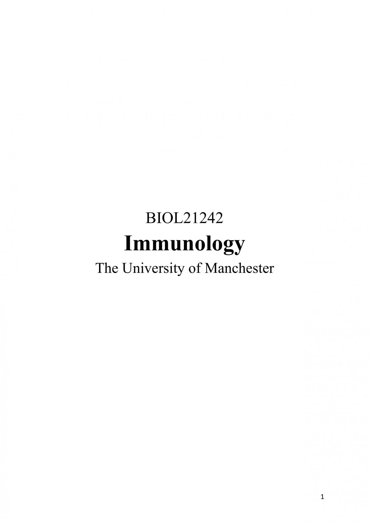 Immunology notes - Page 1