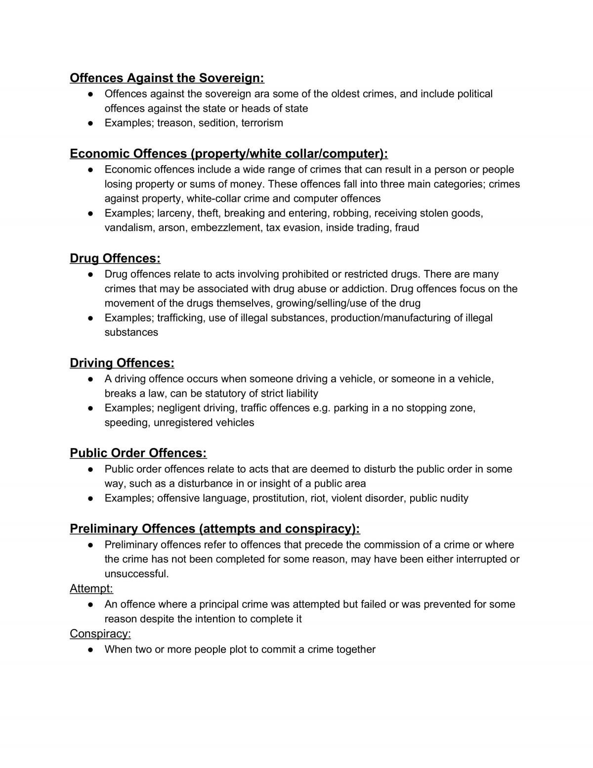 Crime Topic Full Notes for HSC Year 12 Band 6 - Page 3