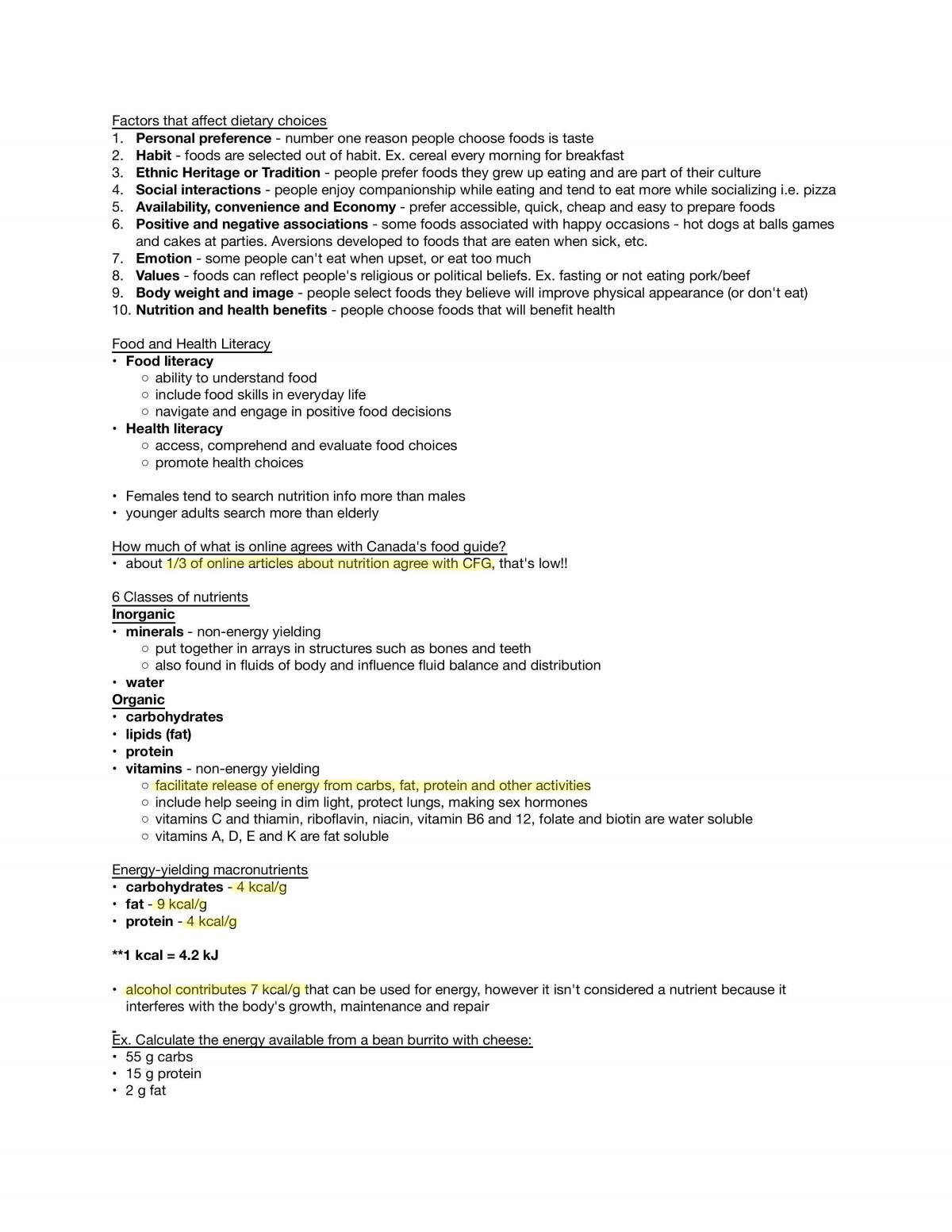 Complete Notes for Human Nutrition for Life Sciences - Page 1