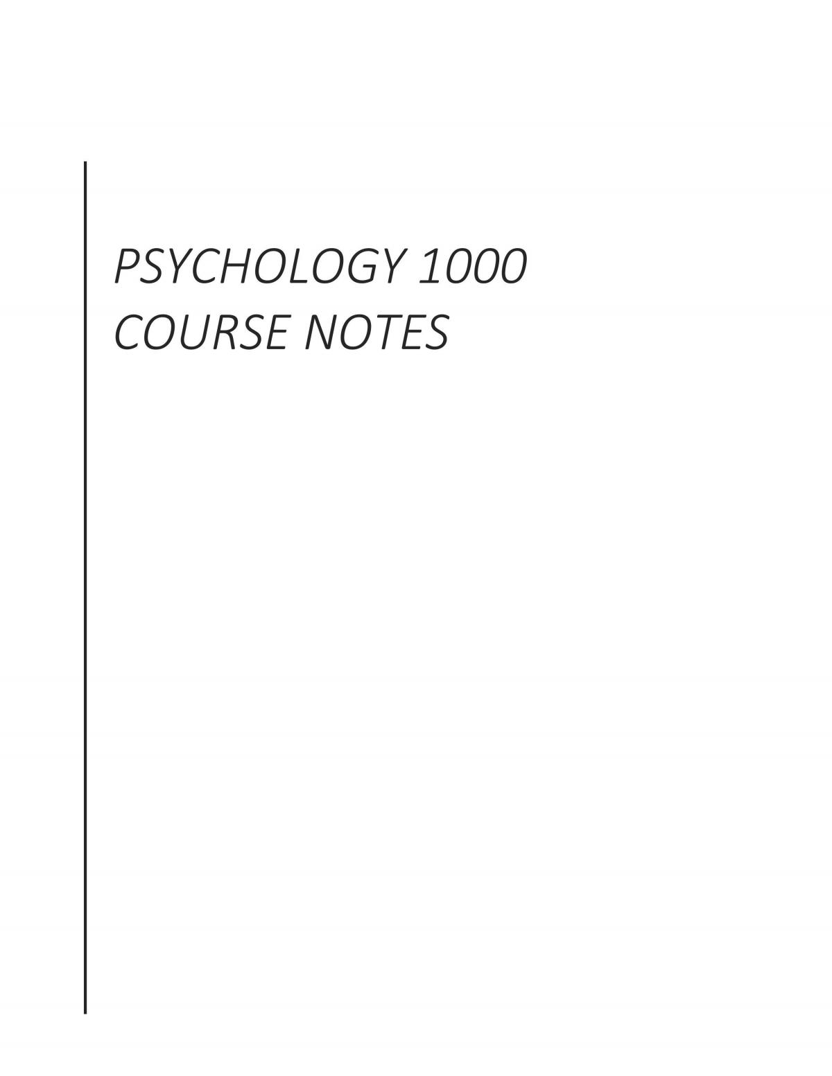 Complete Psychology 1000 Notes - Page 1