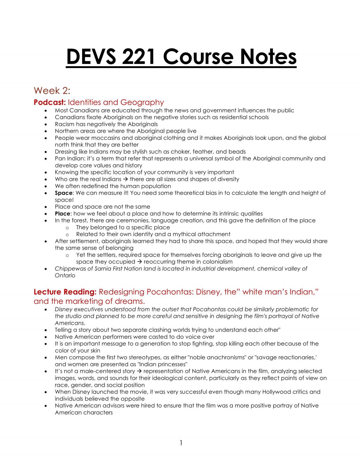 Topics in Indigenous Human Ecology final exam notes - Page 1