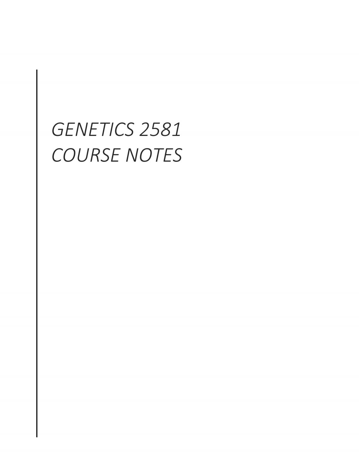 Complete Biology (Genetics) 2581 Notes - Page 1