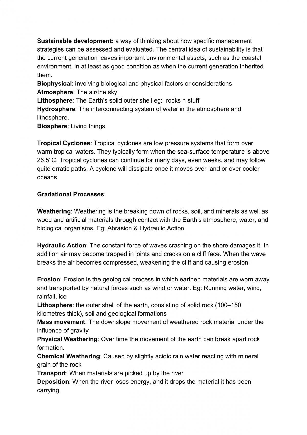 Geography Notes Y11 - Page 1