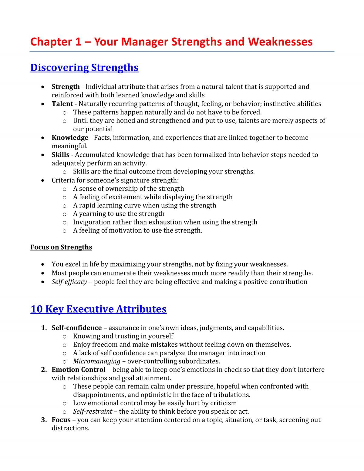 Management Skills Entire Course Notes - Page 1