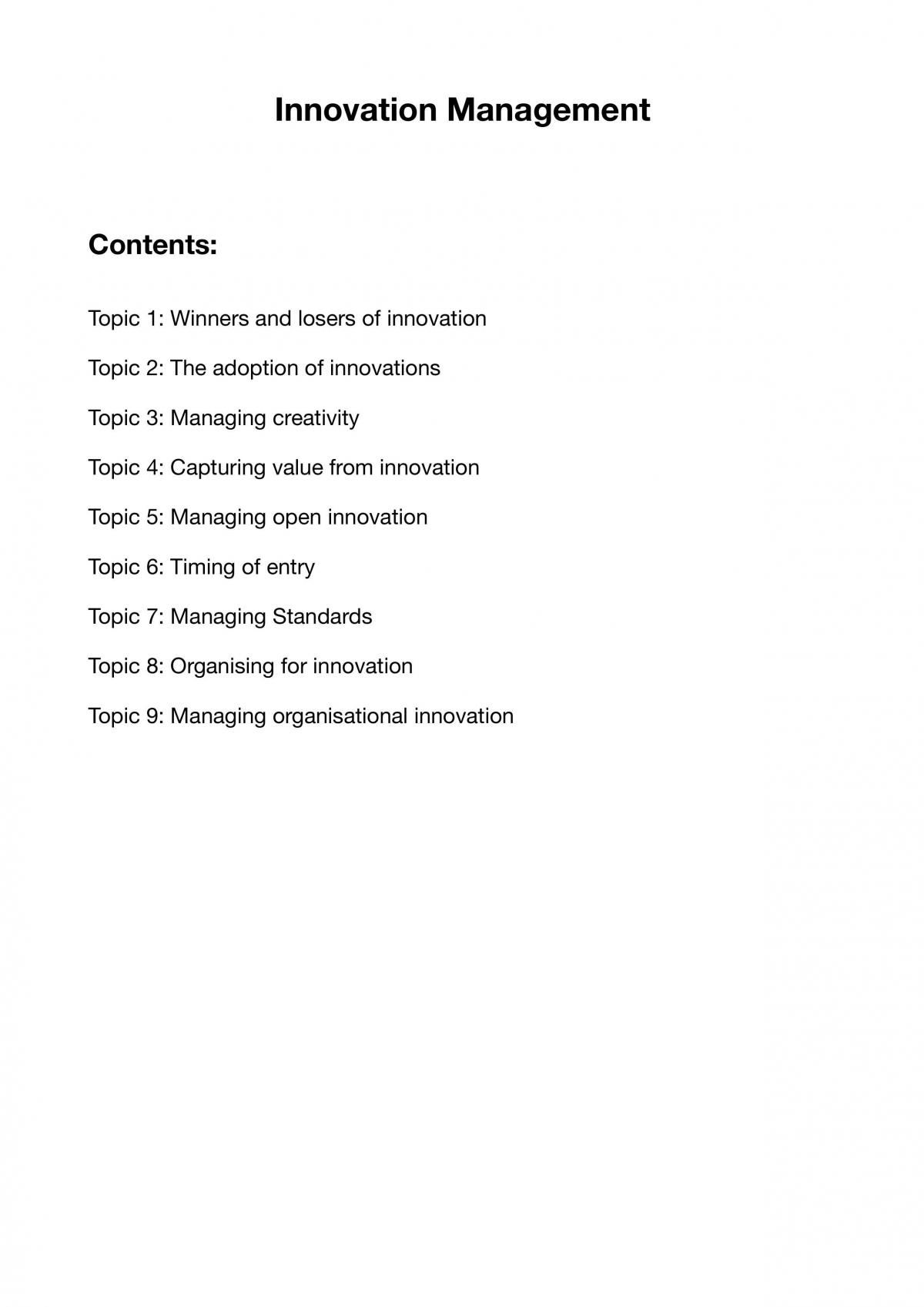 Innovation Management - Page 1