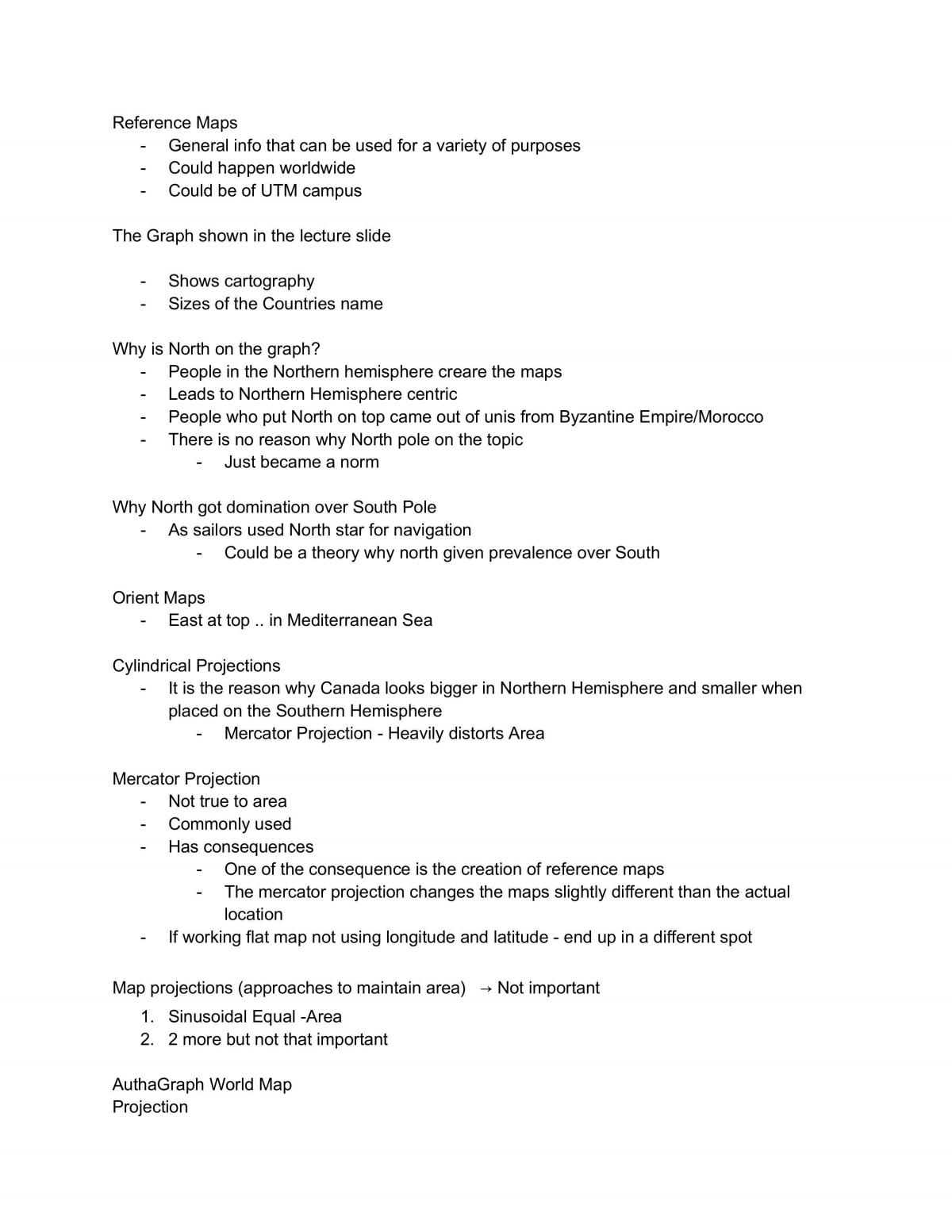 GGR 111 (Human Geography) - Study Notes - Page 1