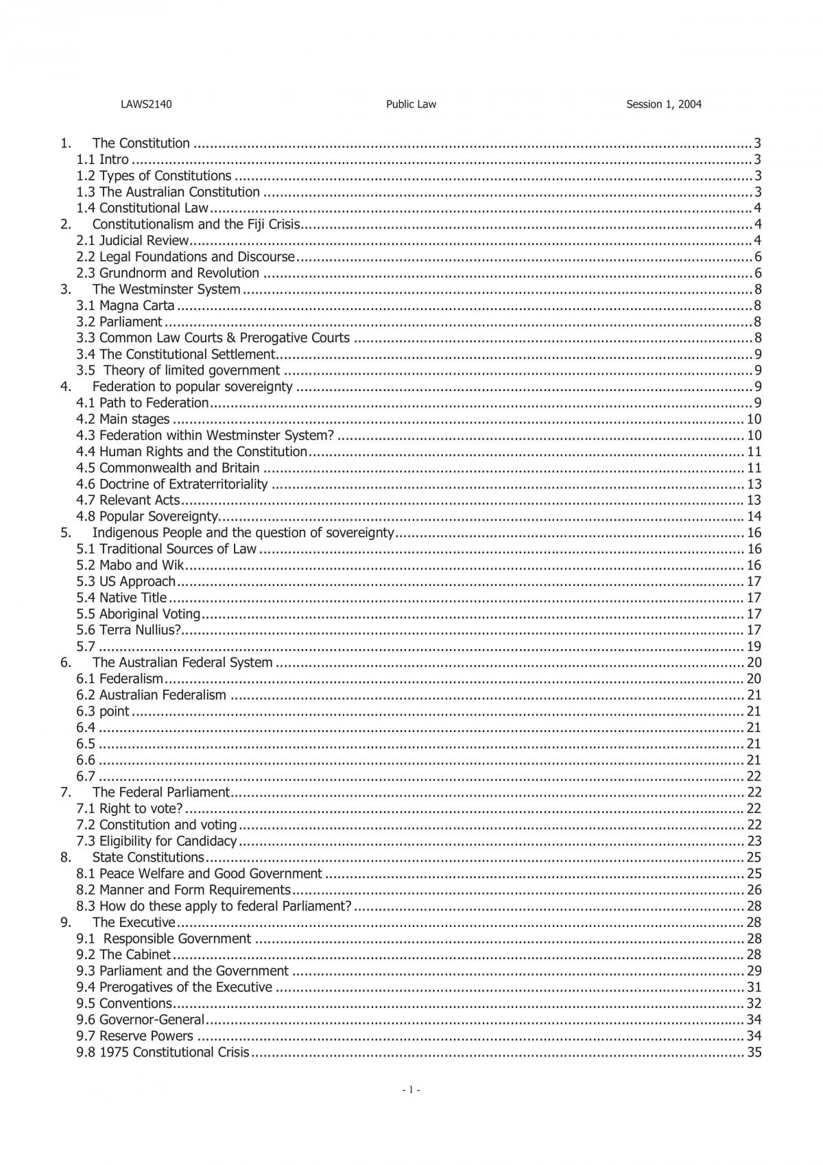 Public Law Notes - Page 1