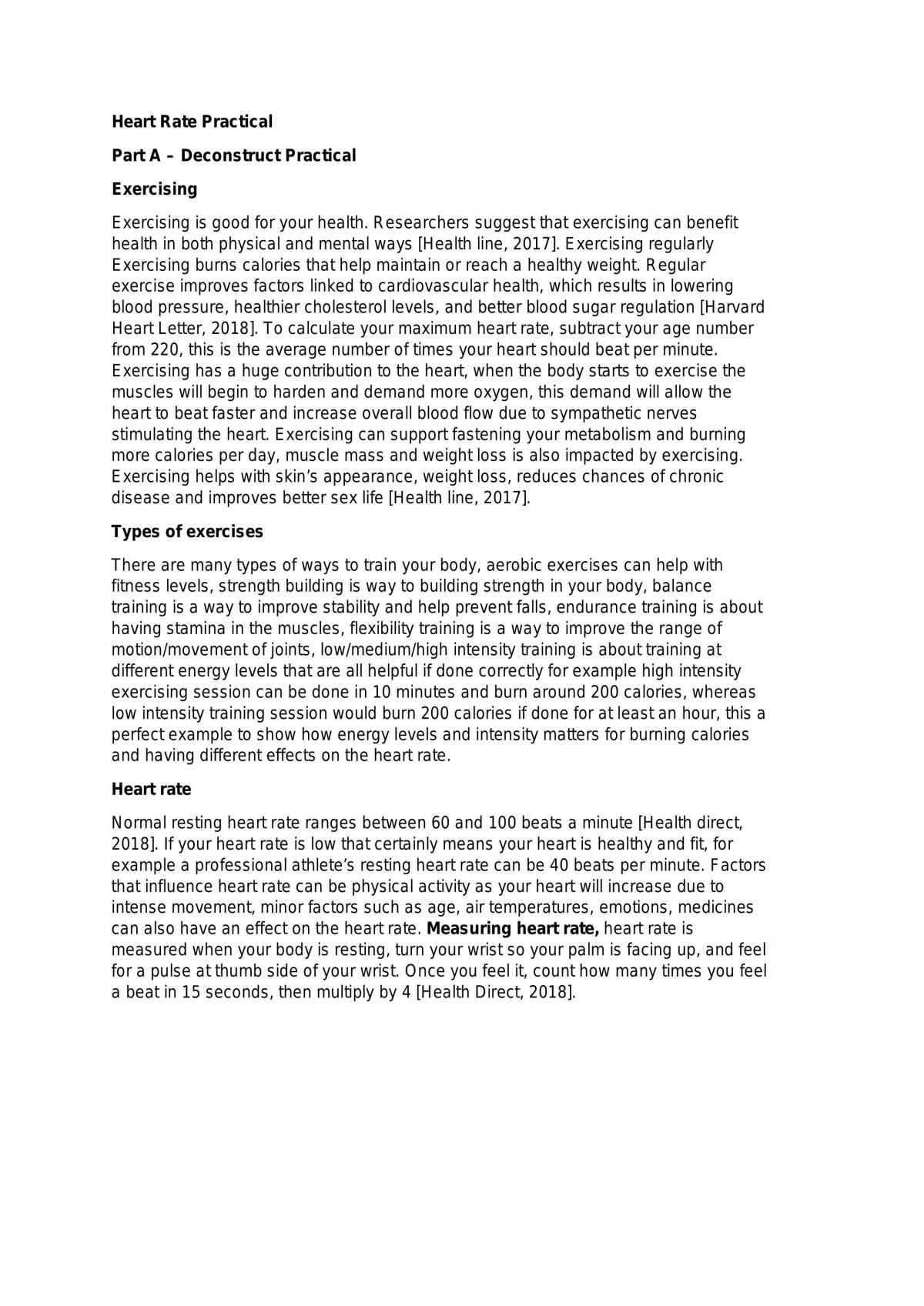 Deconstruct Heart Rate Practical - Stage 1 - Page 1
