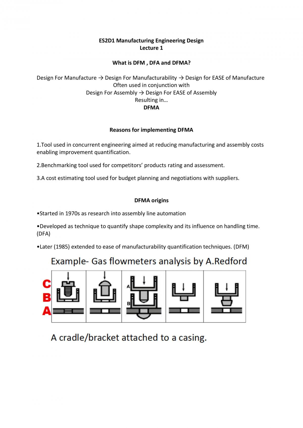 Manufacturing Engineering Design Complete notes - Page 1