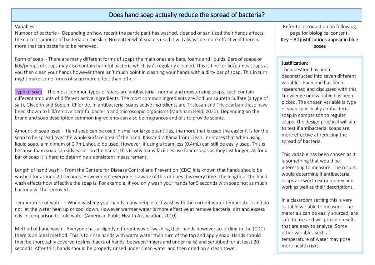 Hand Soap Deconstruct and Design - Page 1
