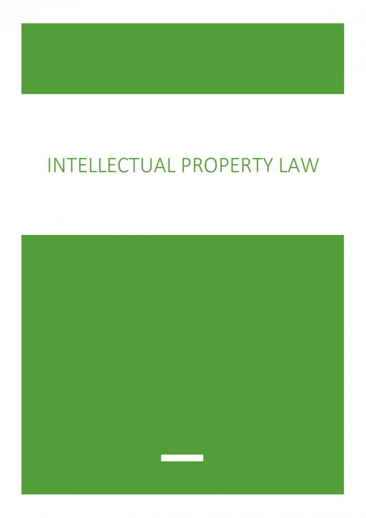 Intellectual Property Law I: Copyright, Designs and Enforcement of IP Rights  - Page 1