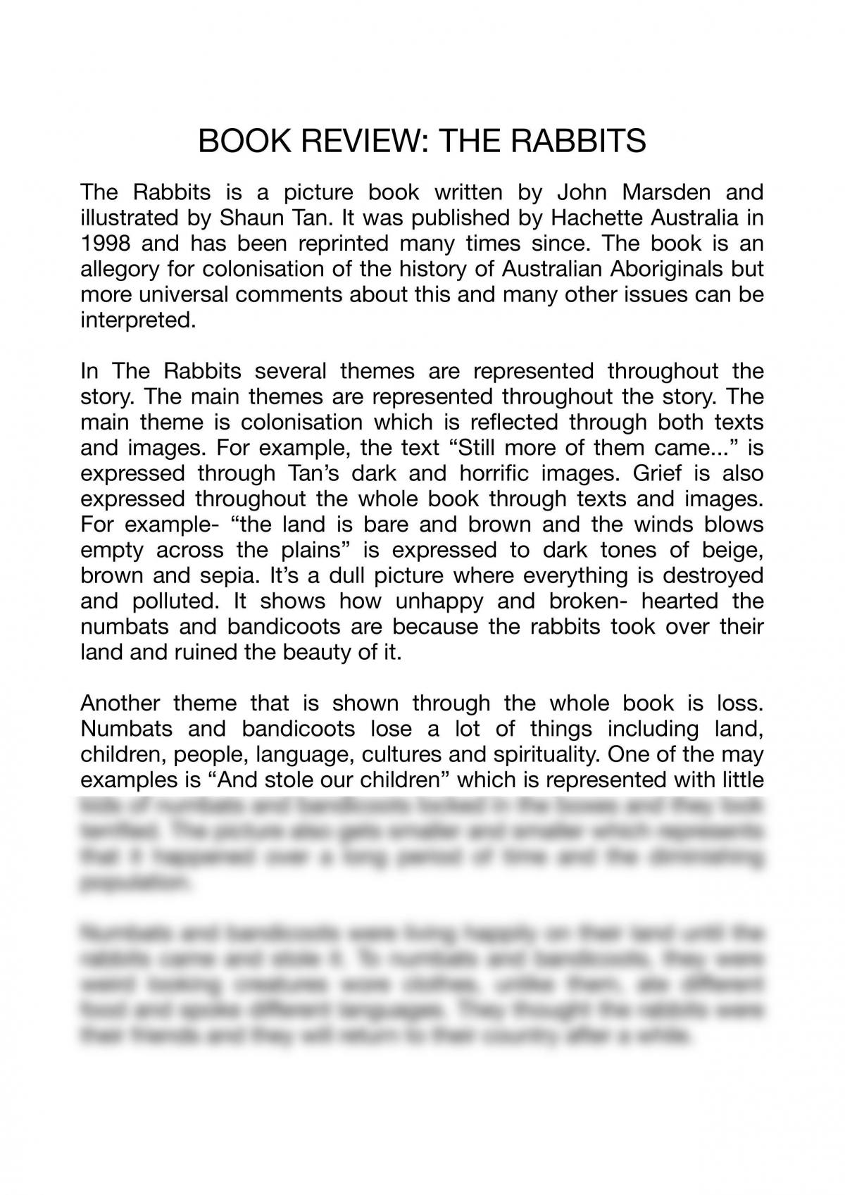 book review in english short