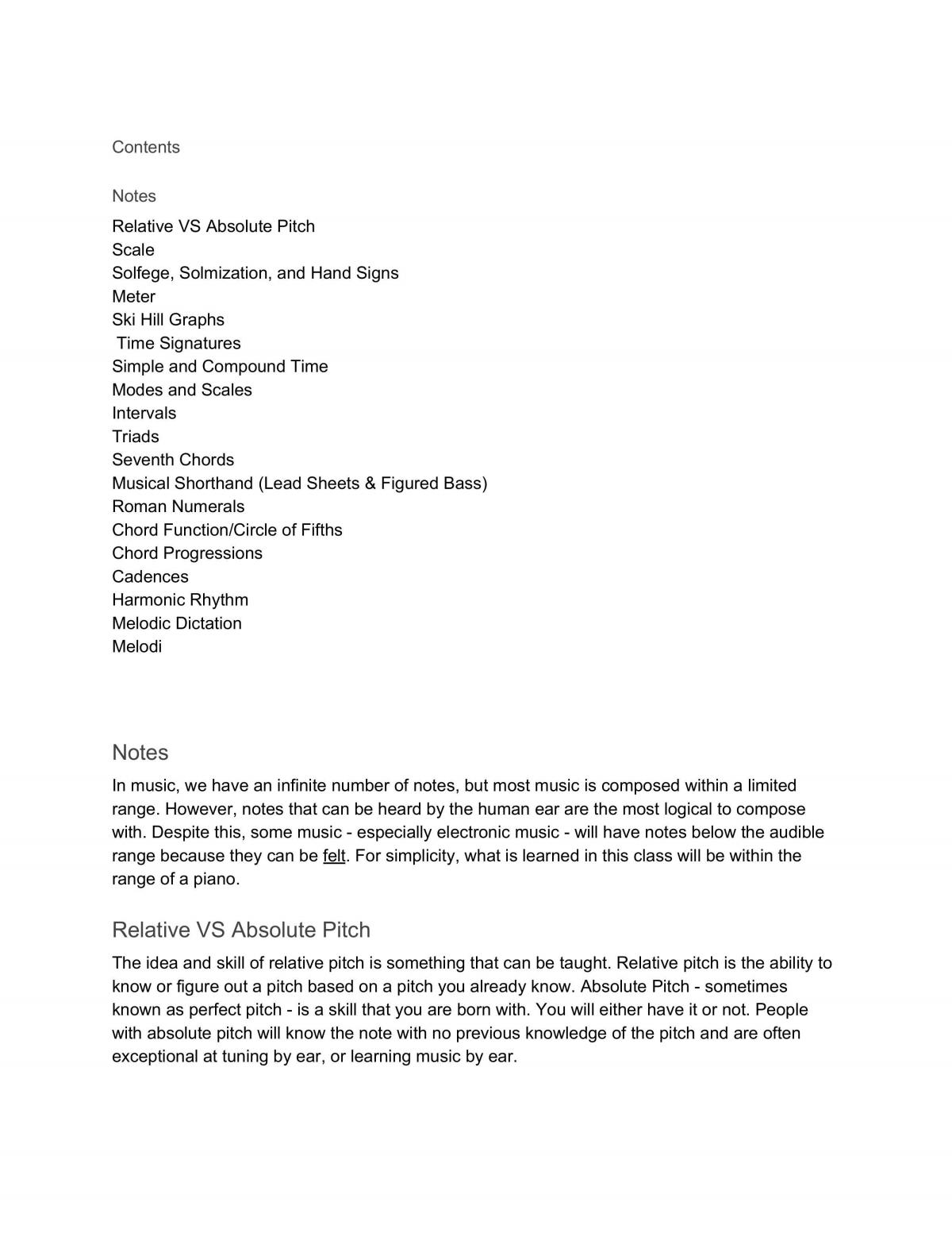 MUSA100 Essentials in Music Techniques Complete Study Notes - Page 1