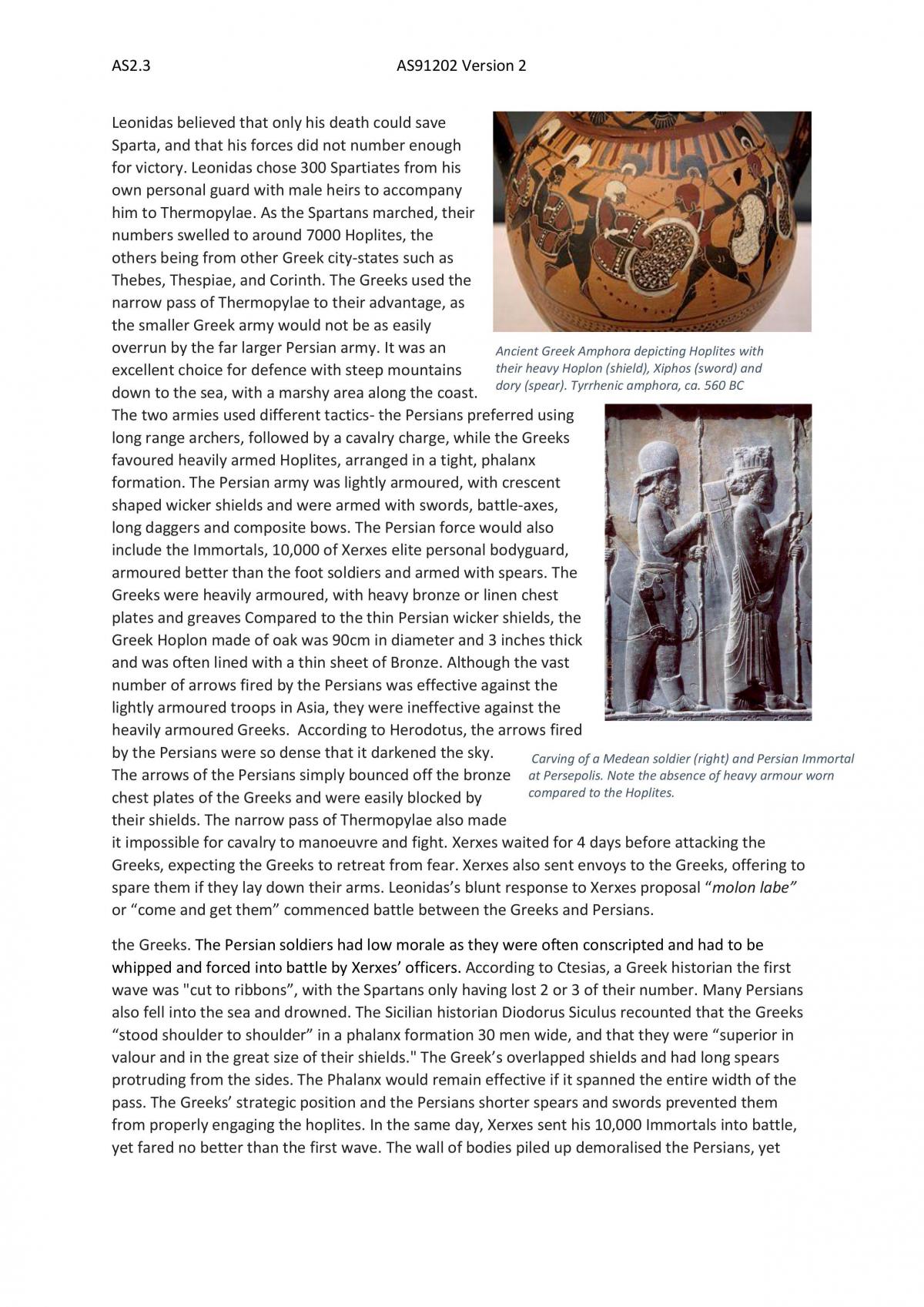 AS91202: Demonstrate understanding of a significant event in the classical world  - Page 2
