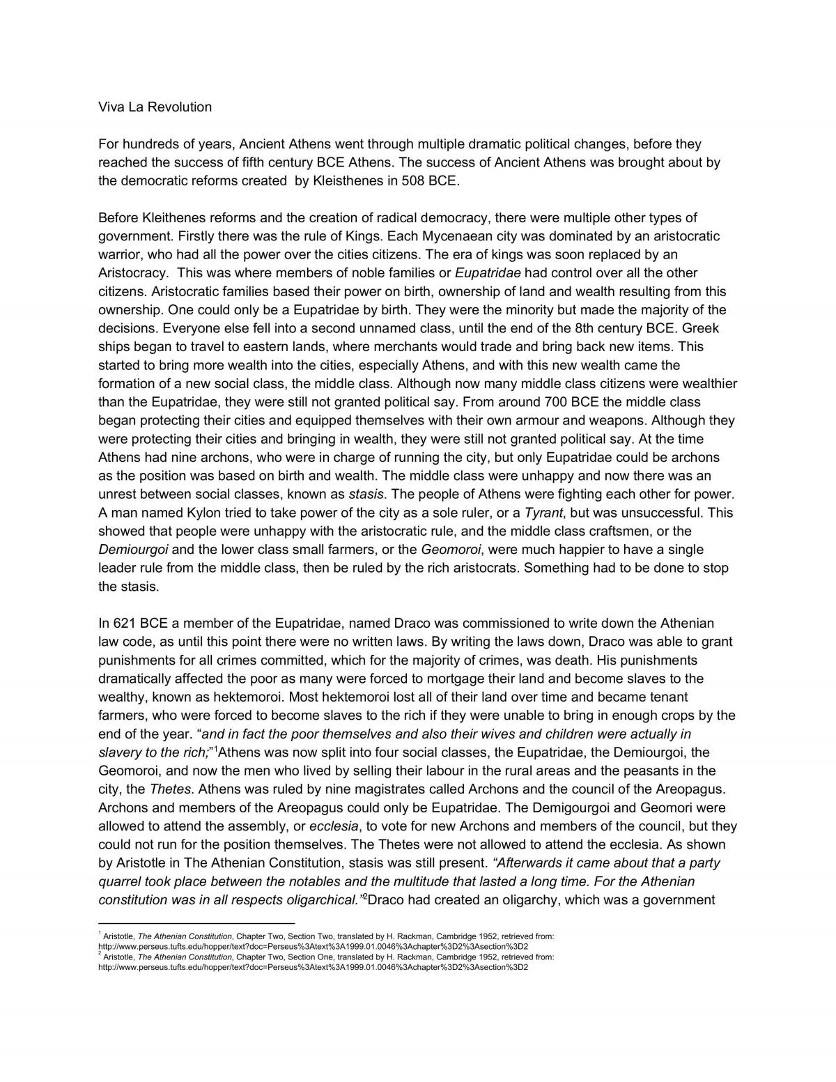 NCEA Level 2 Classics AS91202 - Page 1