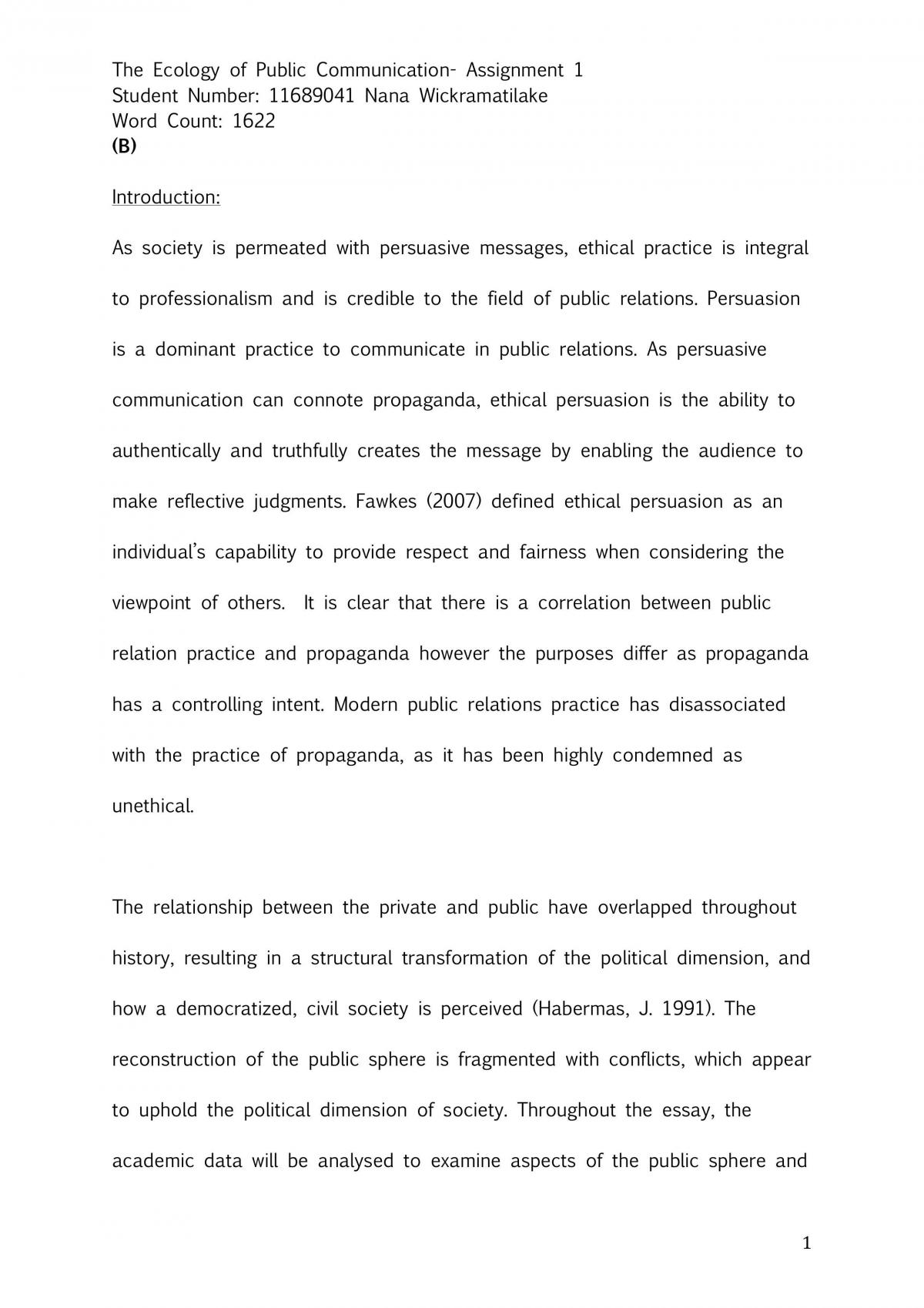 PR assignment 1 - Page 1