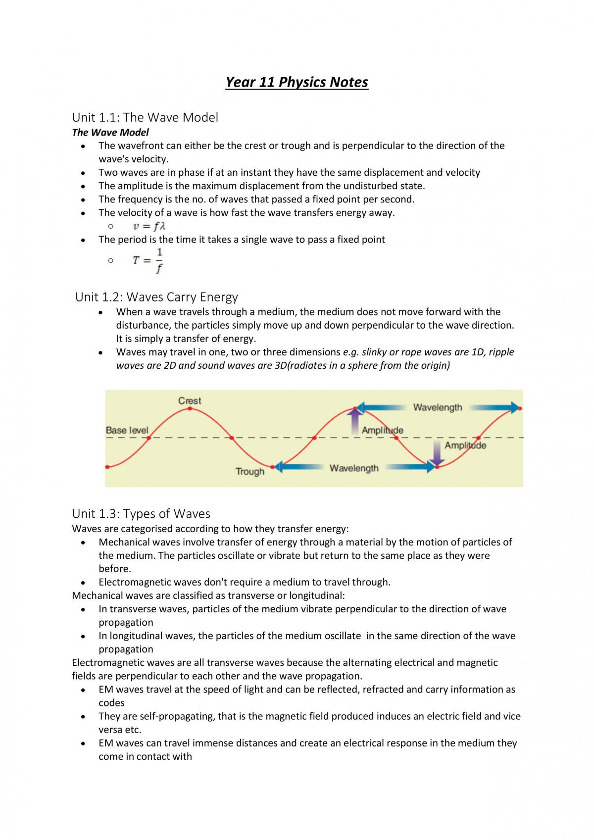 Prelim Jacaranda Notes All Chapters - Page 1