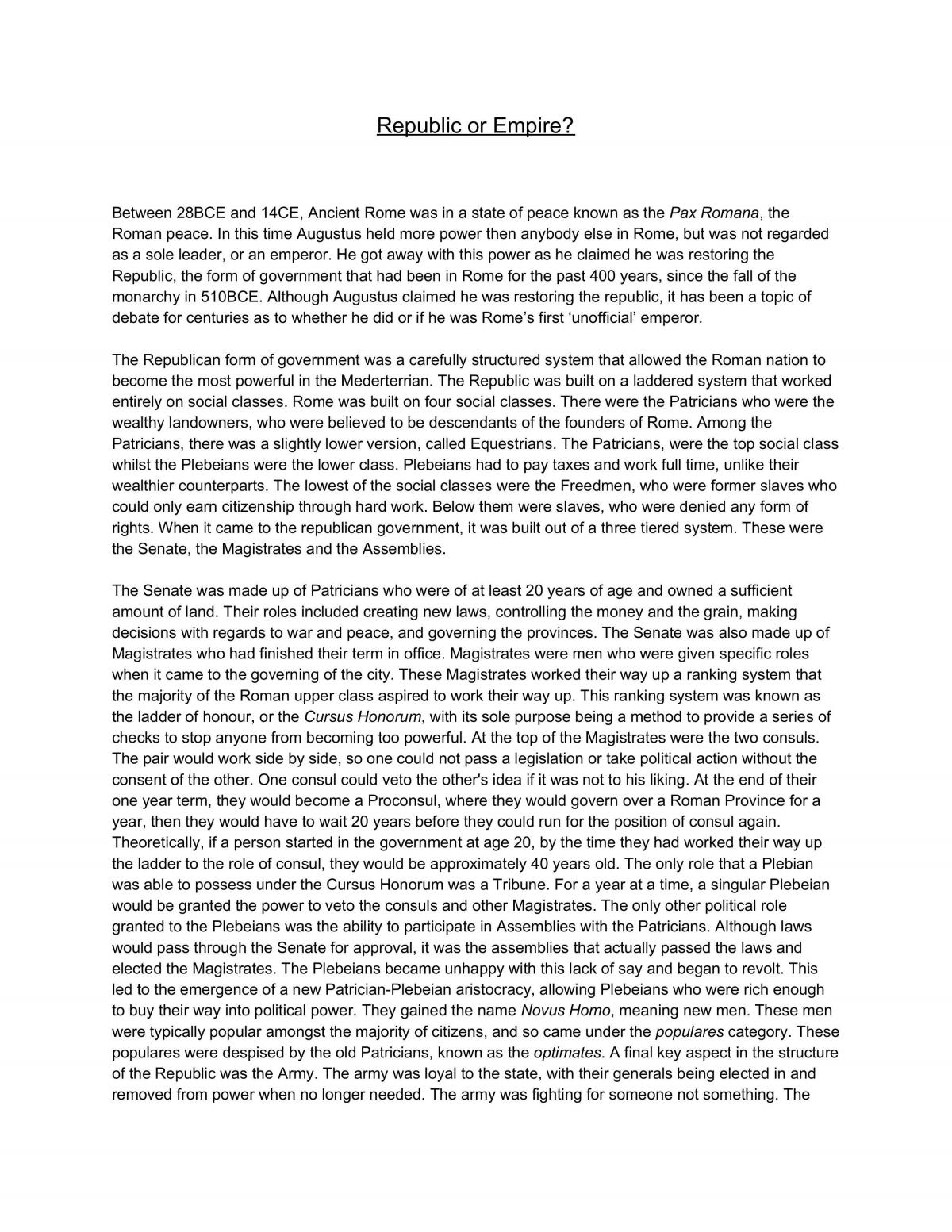 NCEA Level 3 Classics AS91397 - Page 1