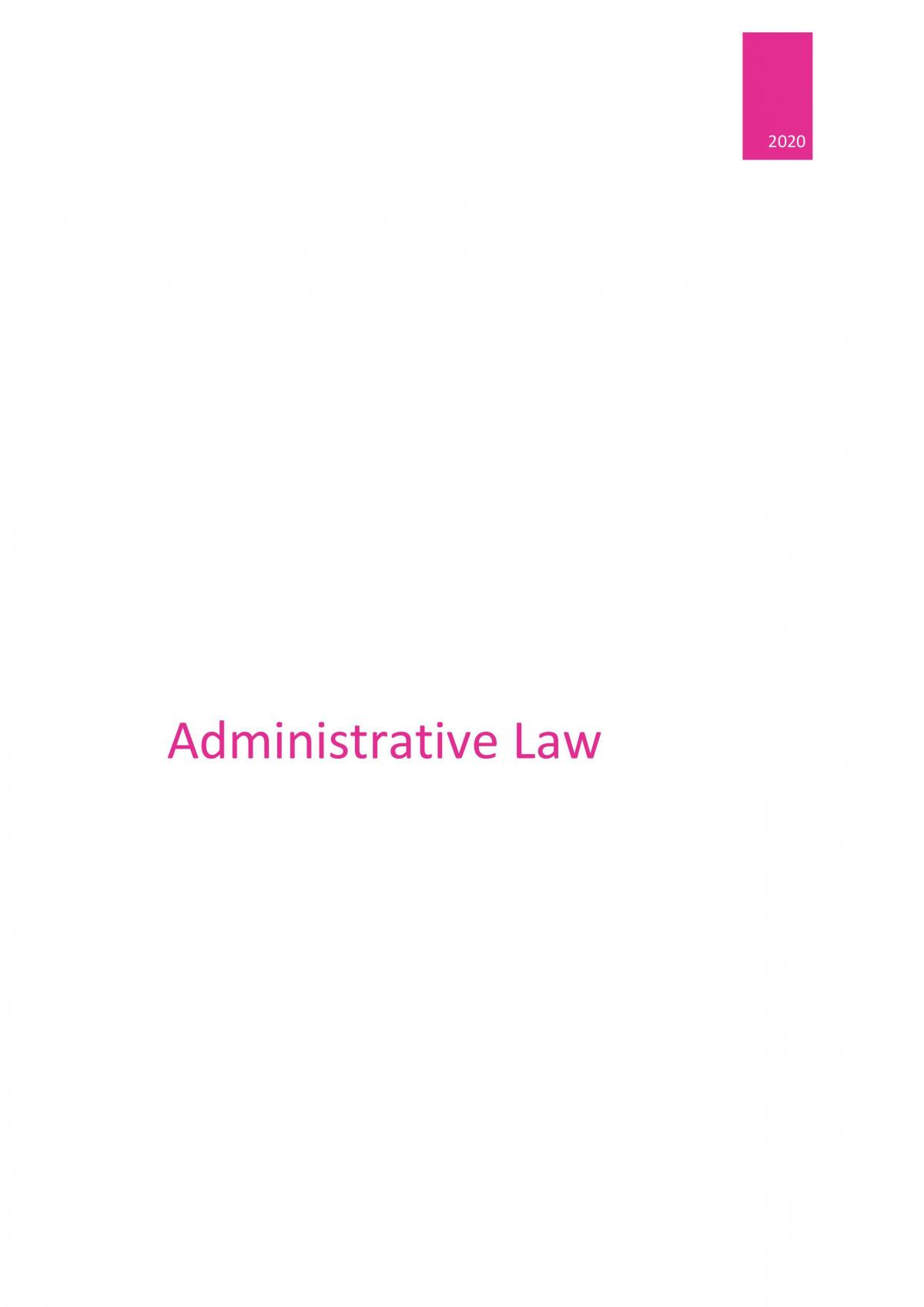 LAW4331 Exam notes (Administrative Law) - Page 1