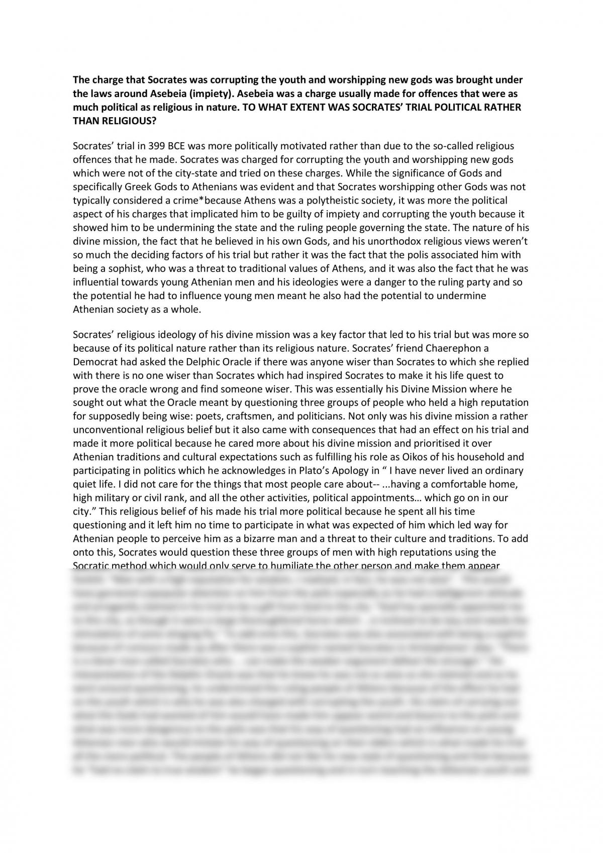 Socrates essay for scholarship - Page 1