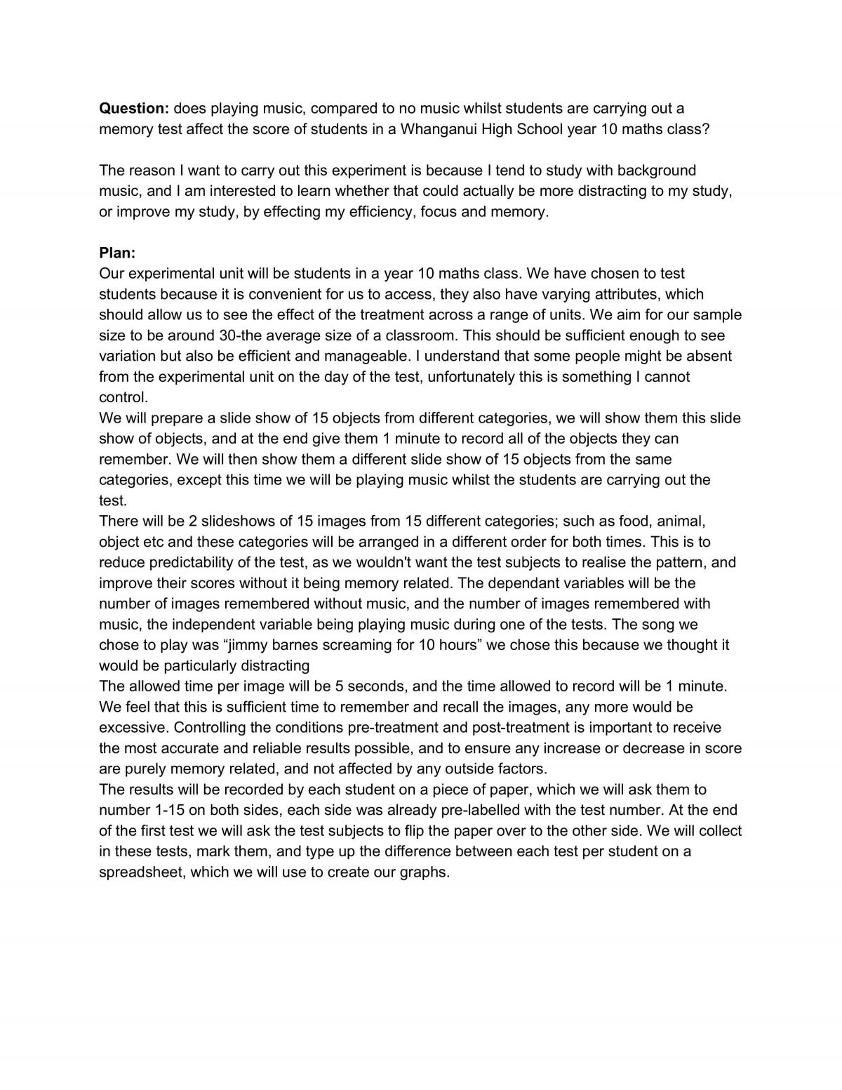 Statistical Experiment - Page 1