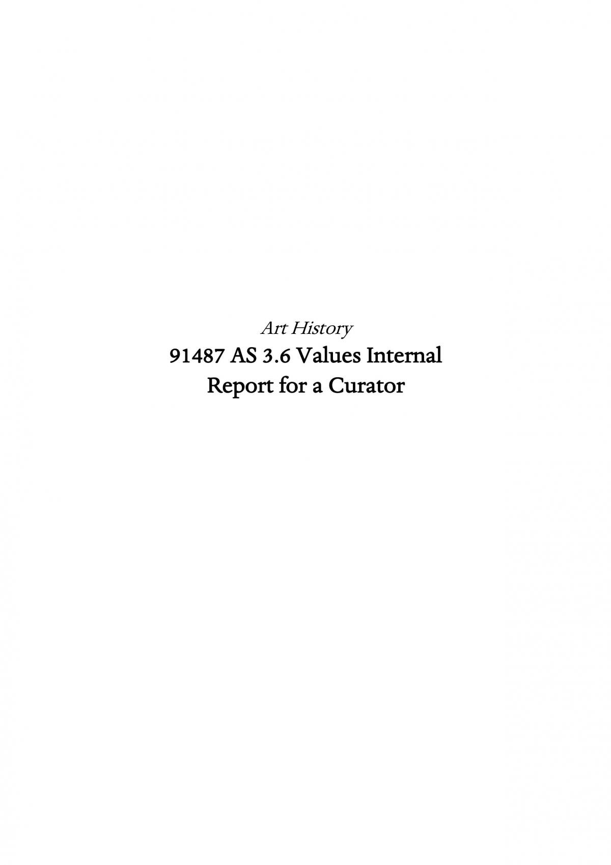 3.6 Values of Art Report - Renaissance - Page 1