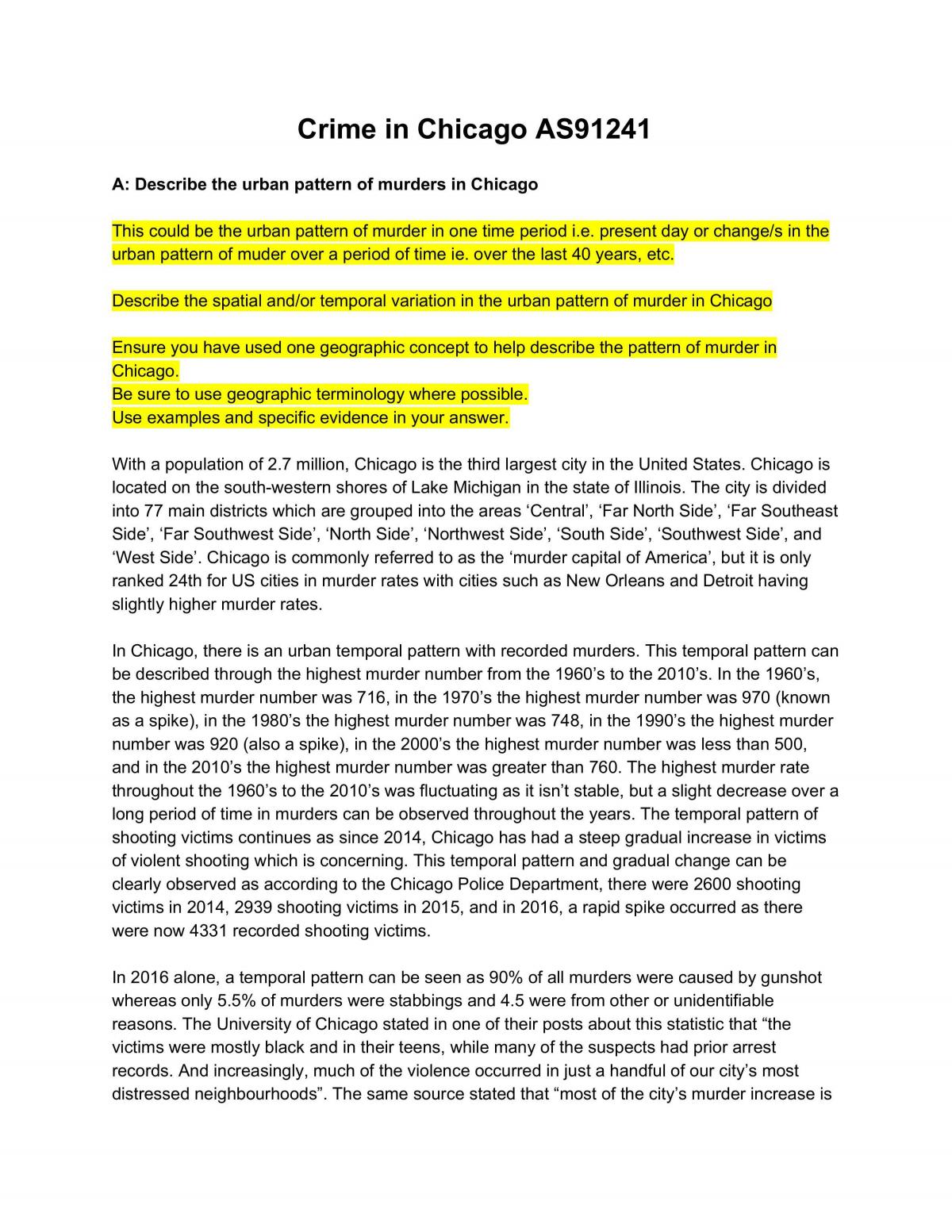 Crime in Chicago AS91241 Excellence - Page 1