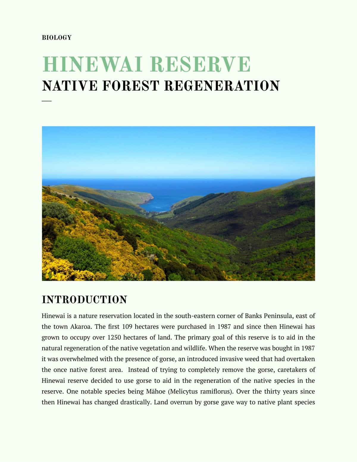 Hinewai Reserve - Page 1