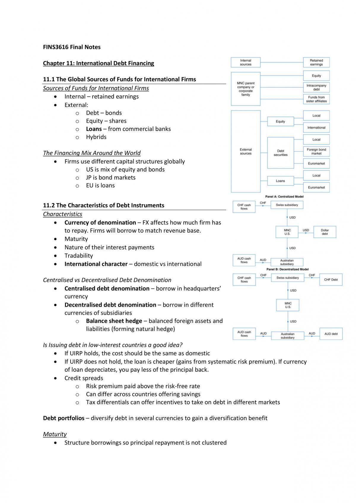 Final Study Notes - Page 1