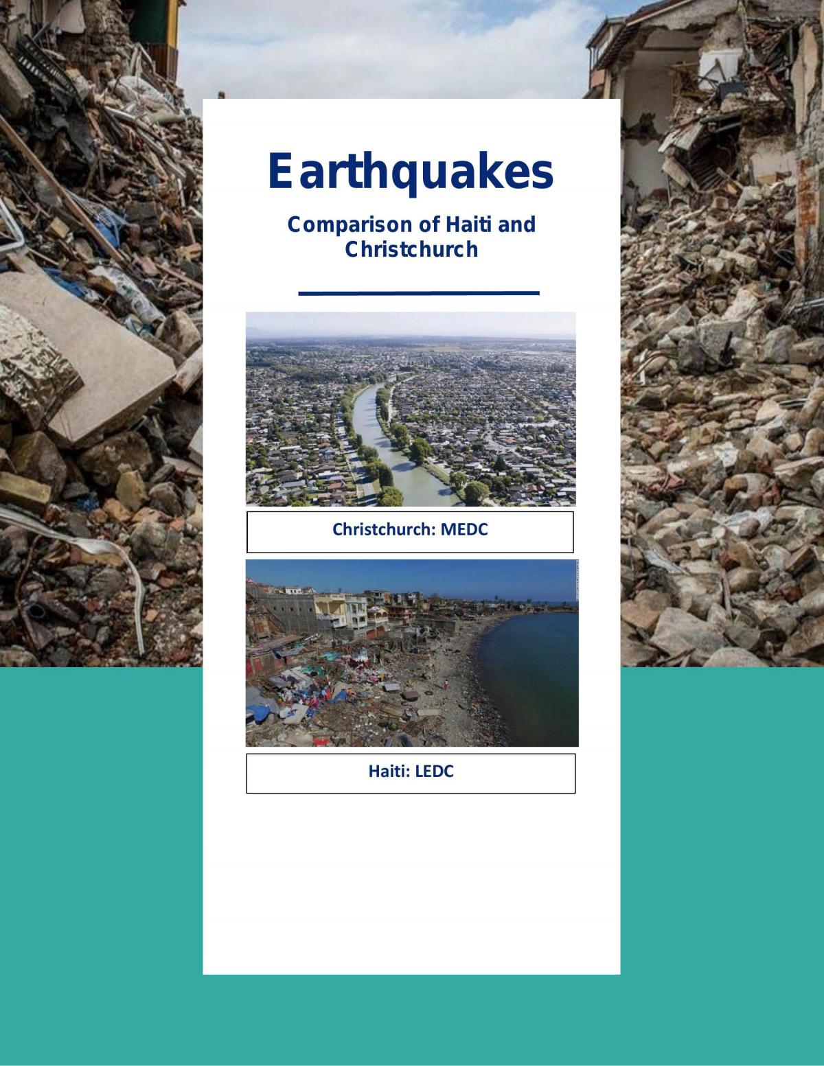 Geography Complete Inquiry- Earthquakes - Page 1