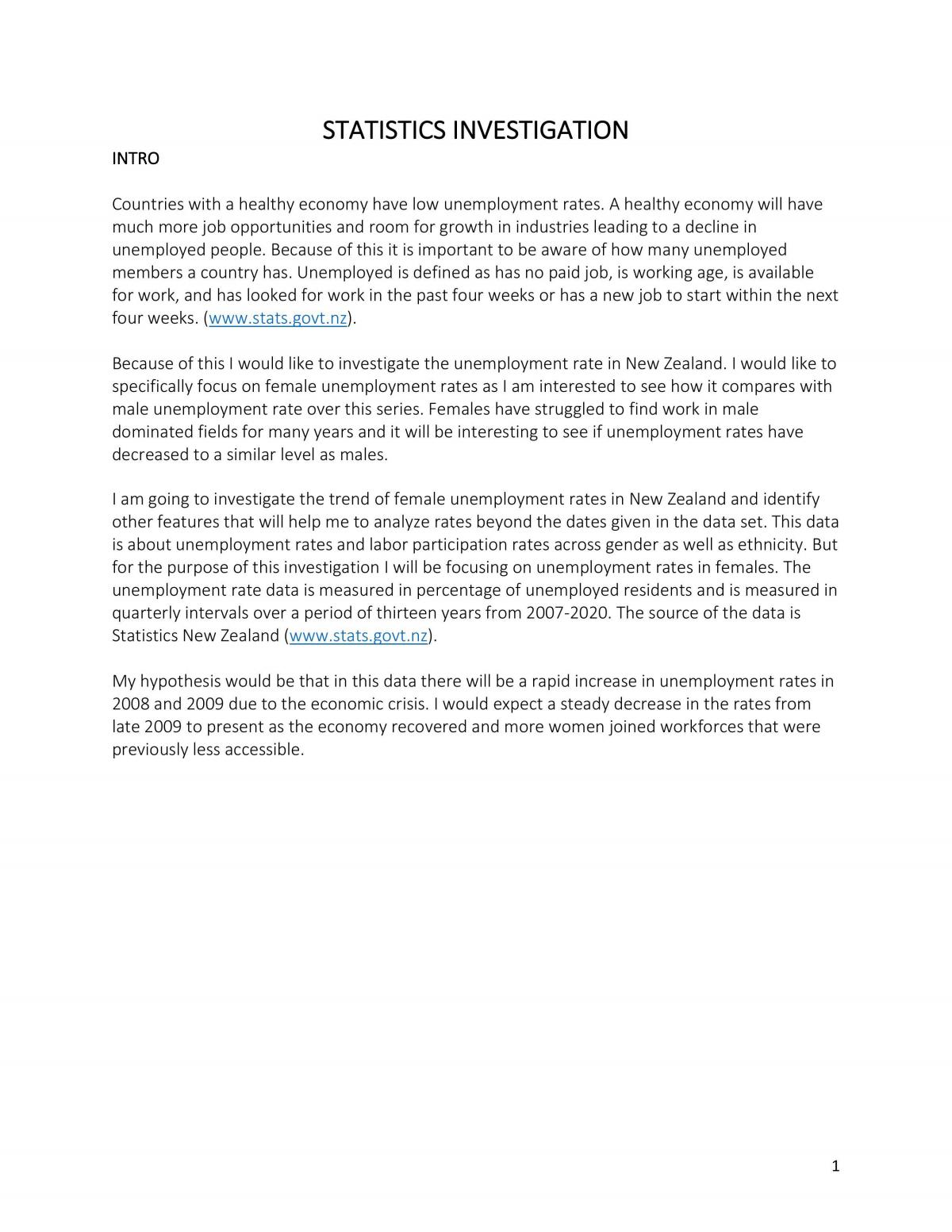 Time Series Report - Page 1