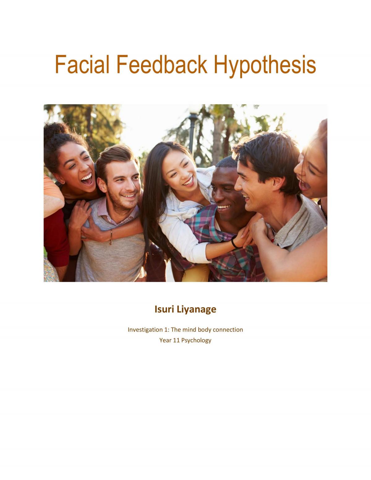 an example of the facial feedback hypothesis