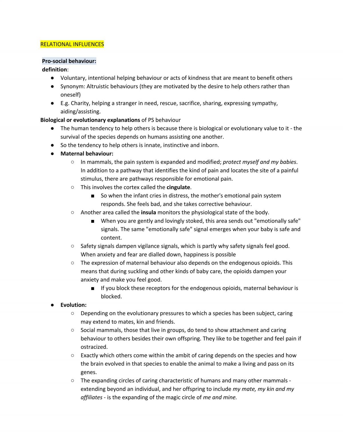 Relational Influences Notes - Page 1