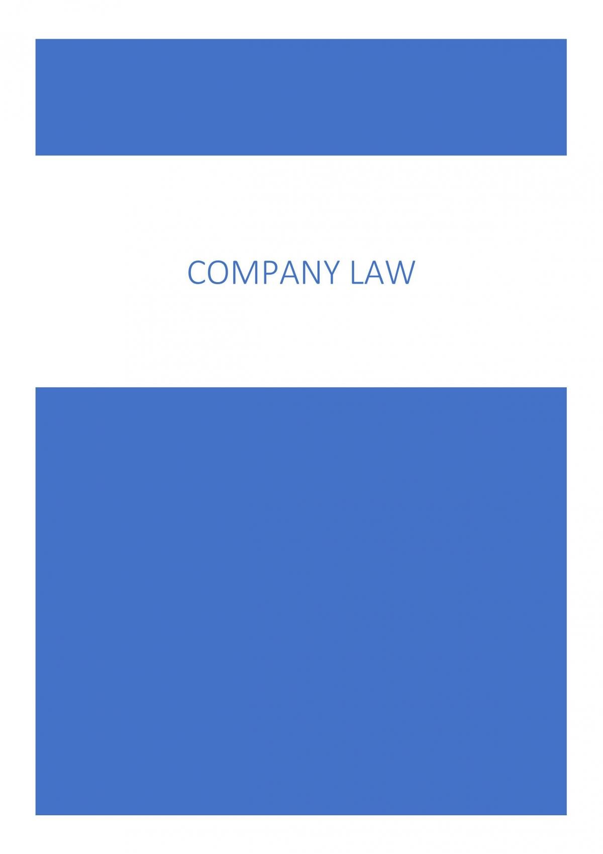 Company Law complete notes - Page 1