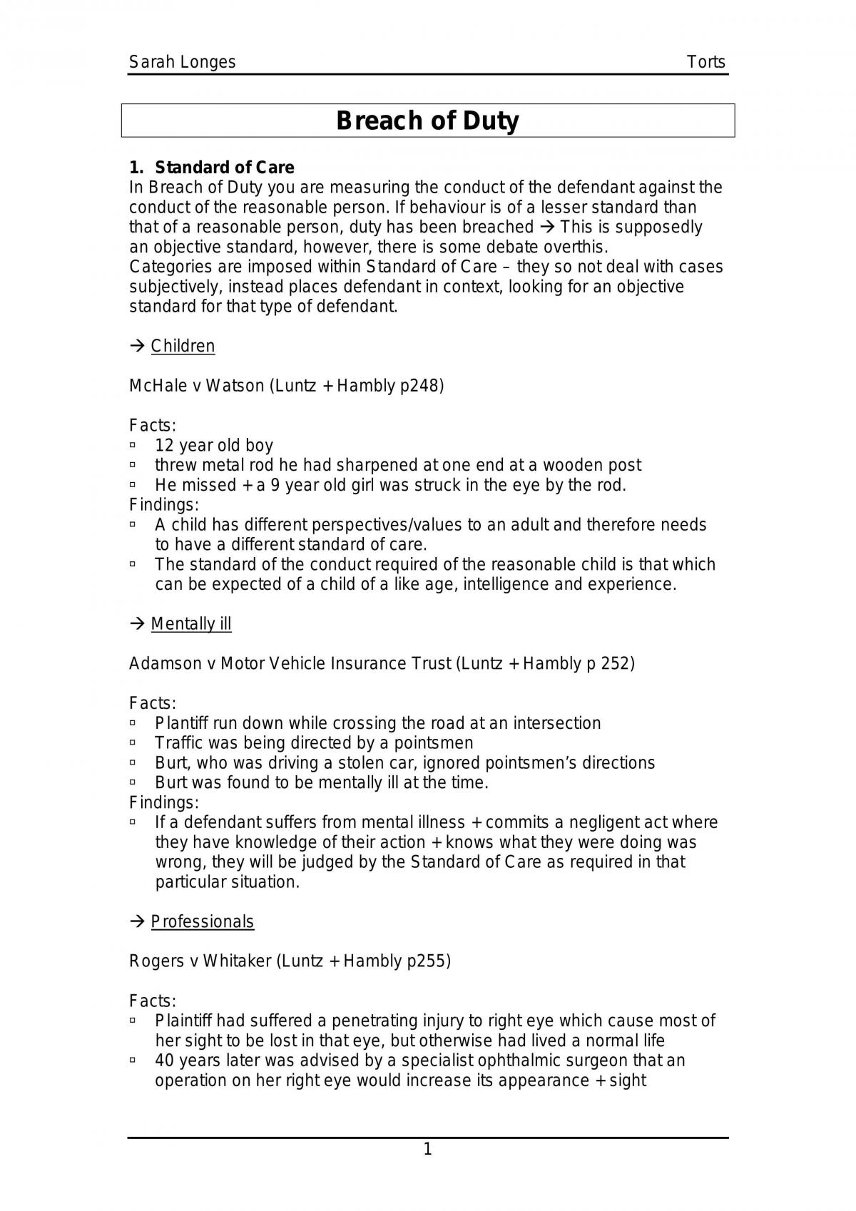 Contract Notes - Page 1
