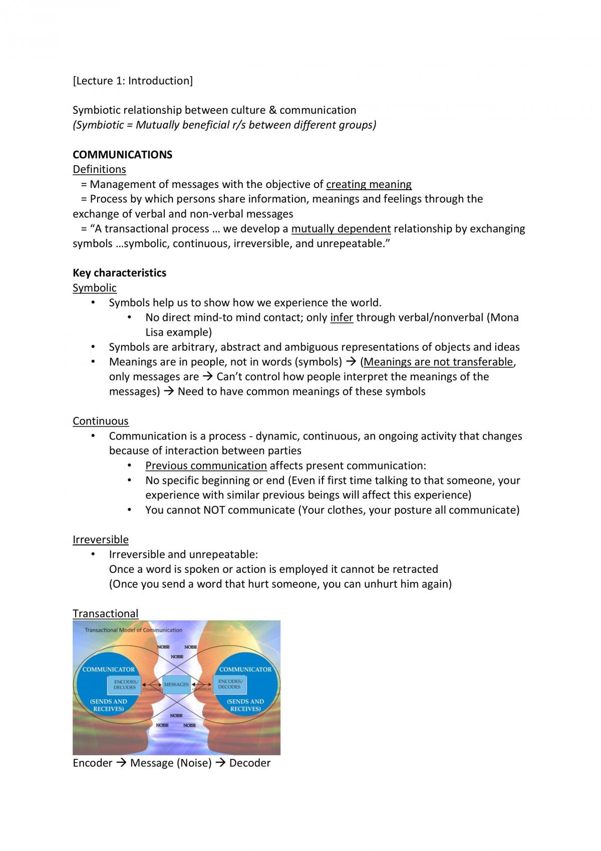 Complete study notes on GES1031 - Culture and Communications in Singapore - Page 1