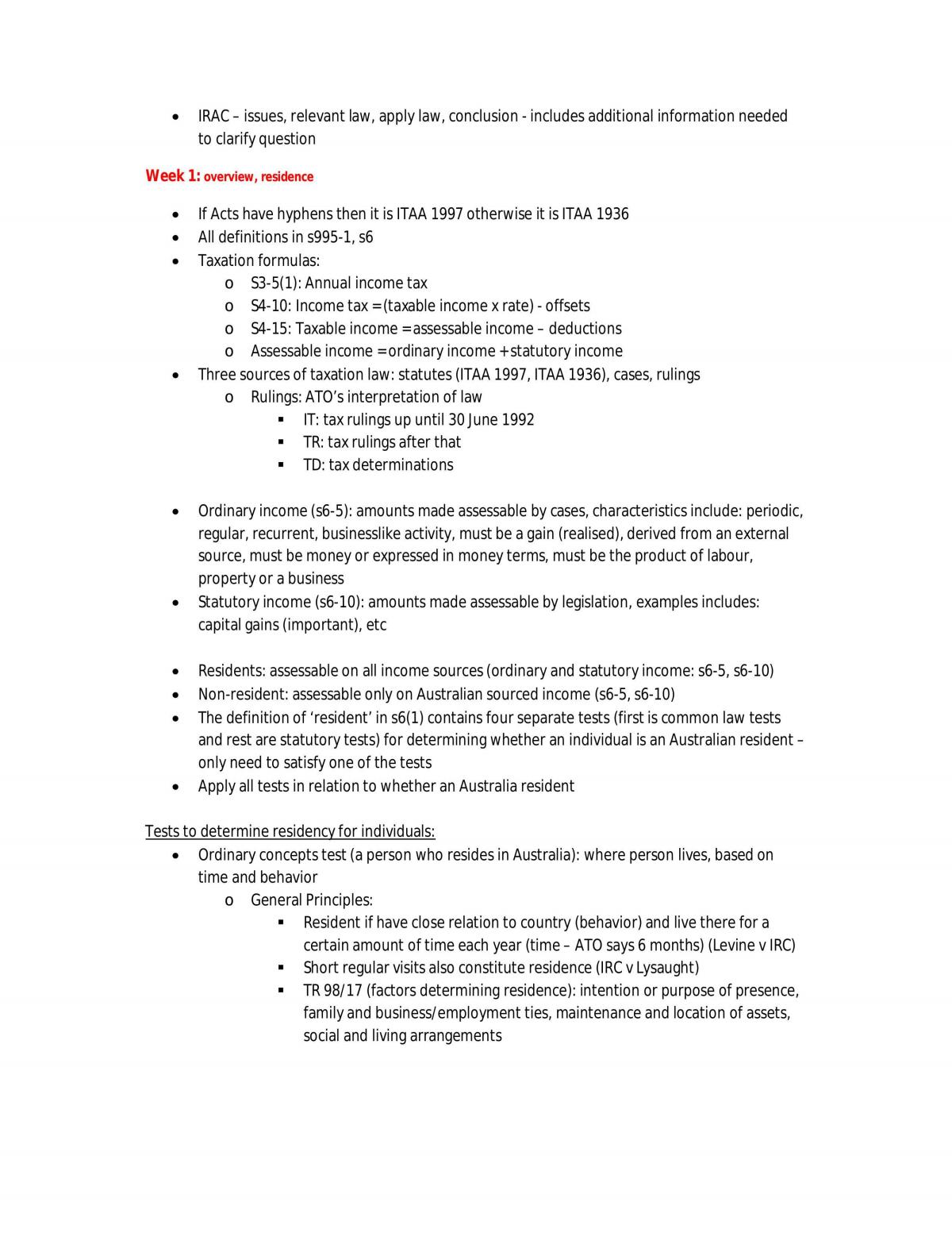 CLAW3201 Study Notes - Page 1