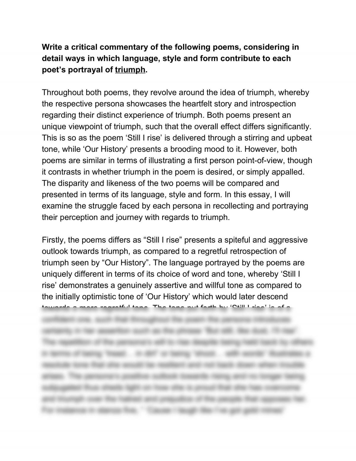 H2 Literature full essay - Page 1
