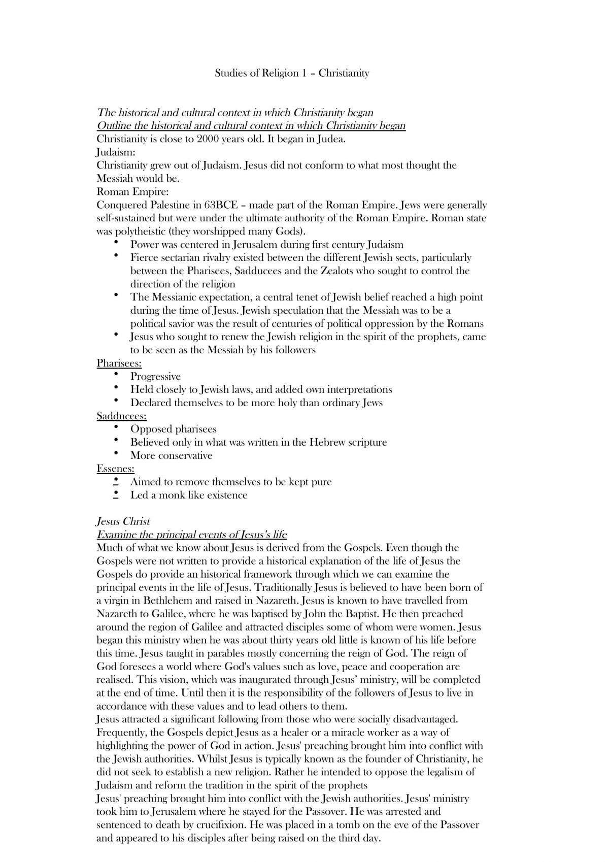 Christianity  - Page 1