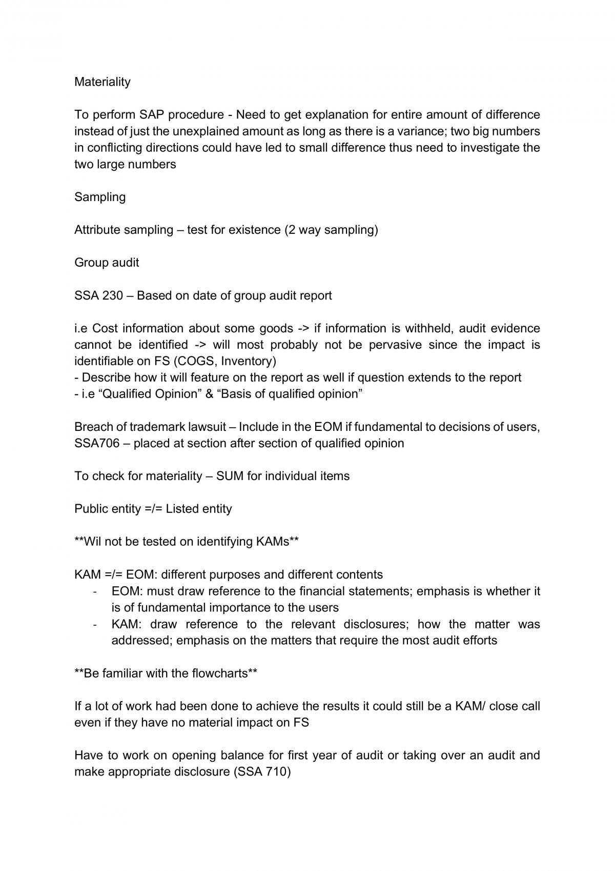 Audit Notes - Page 1