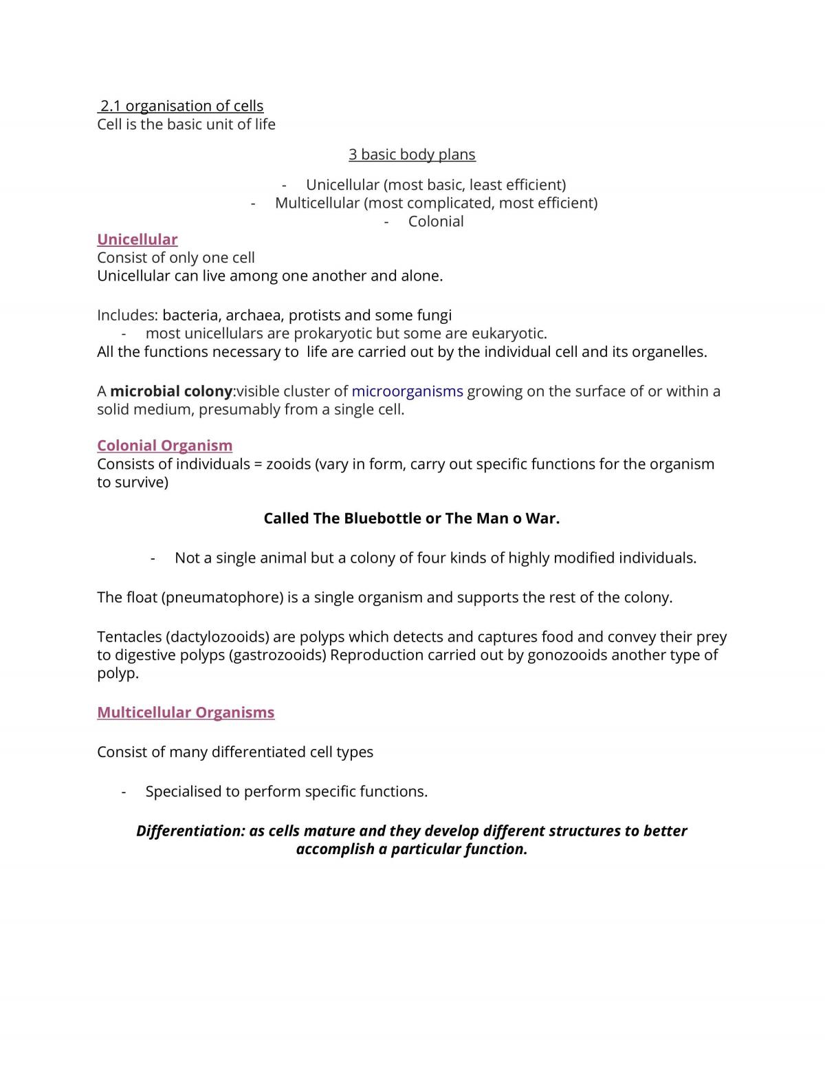 Module 2: Biology - Page 1
