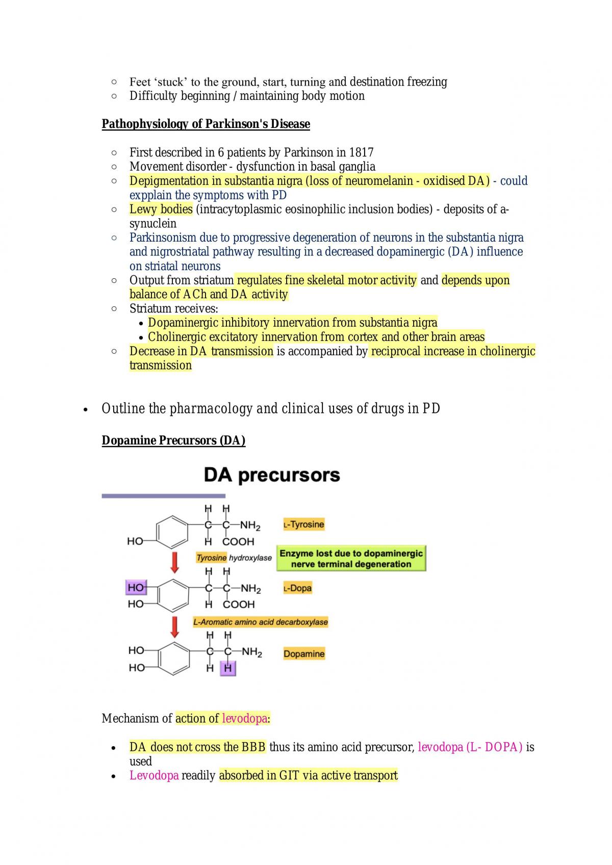 Parkinson's and Alzheimer's Disease Notes - Page 2