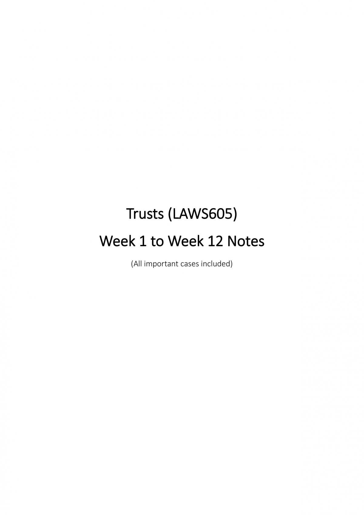 Trusts Week 1 to Week 12 - Page 1