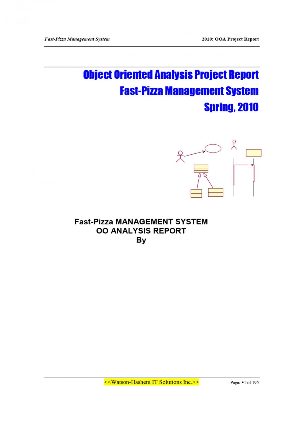 Object Orientated Analysis Major Group Project - Page 1