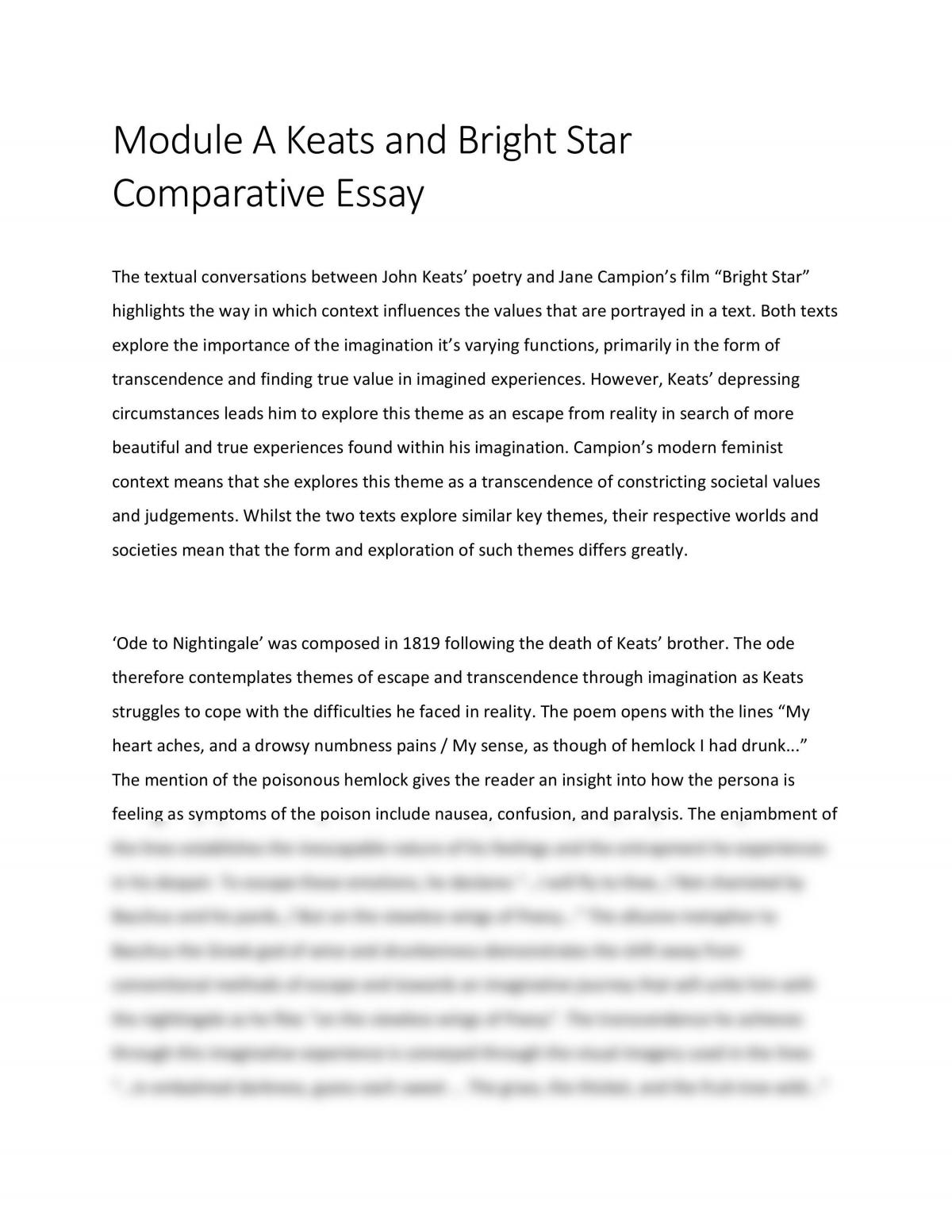 how to write a comparative essay hsc