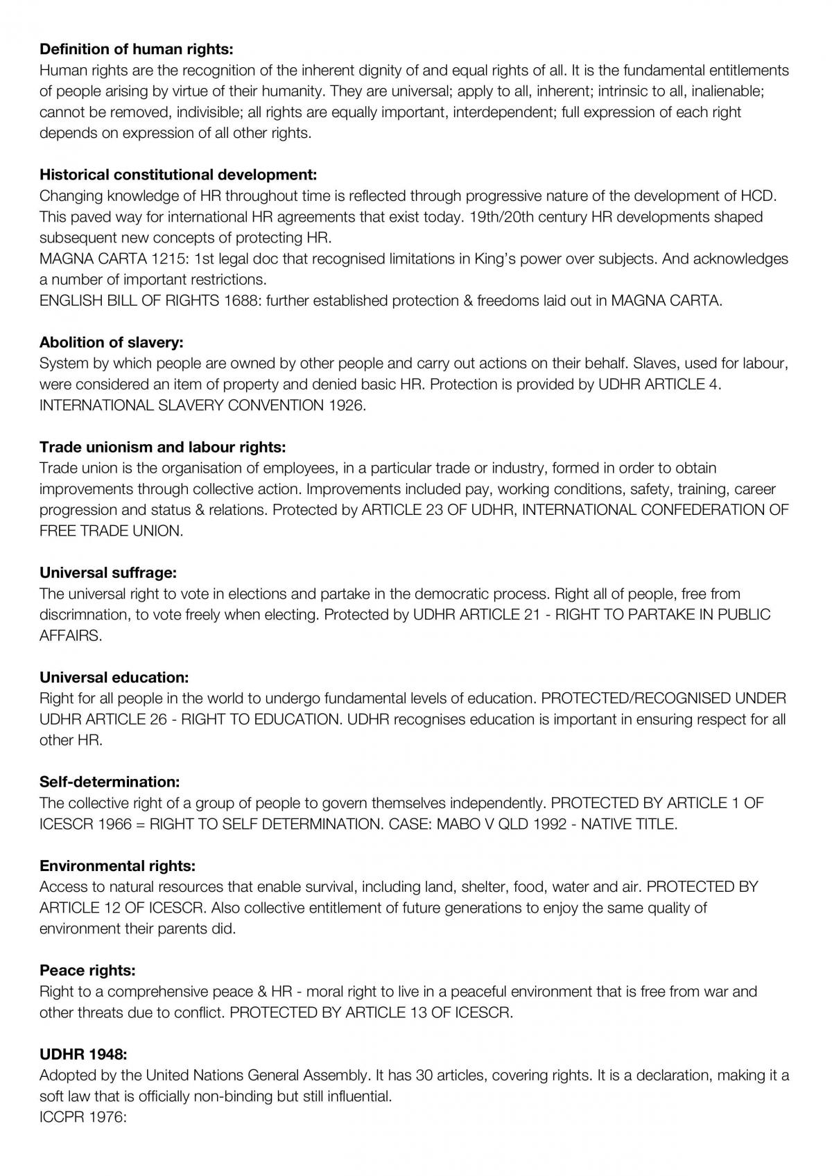 Legal studies human rights research/project - Page 1