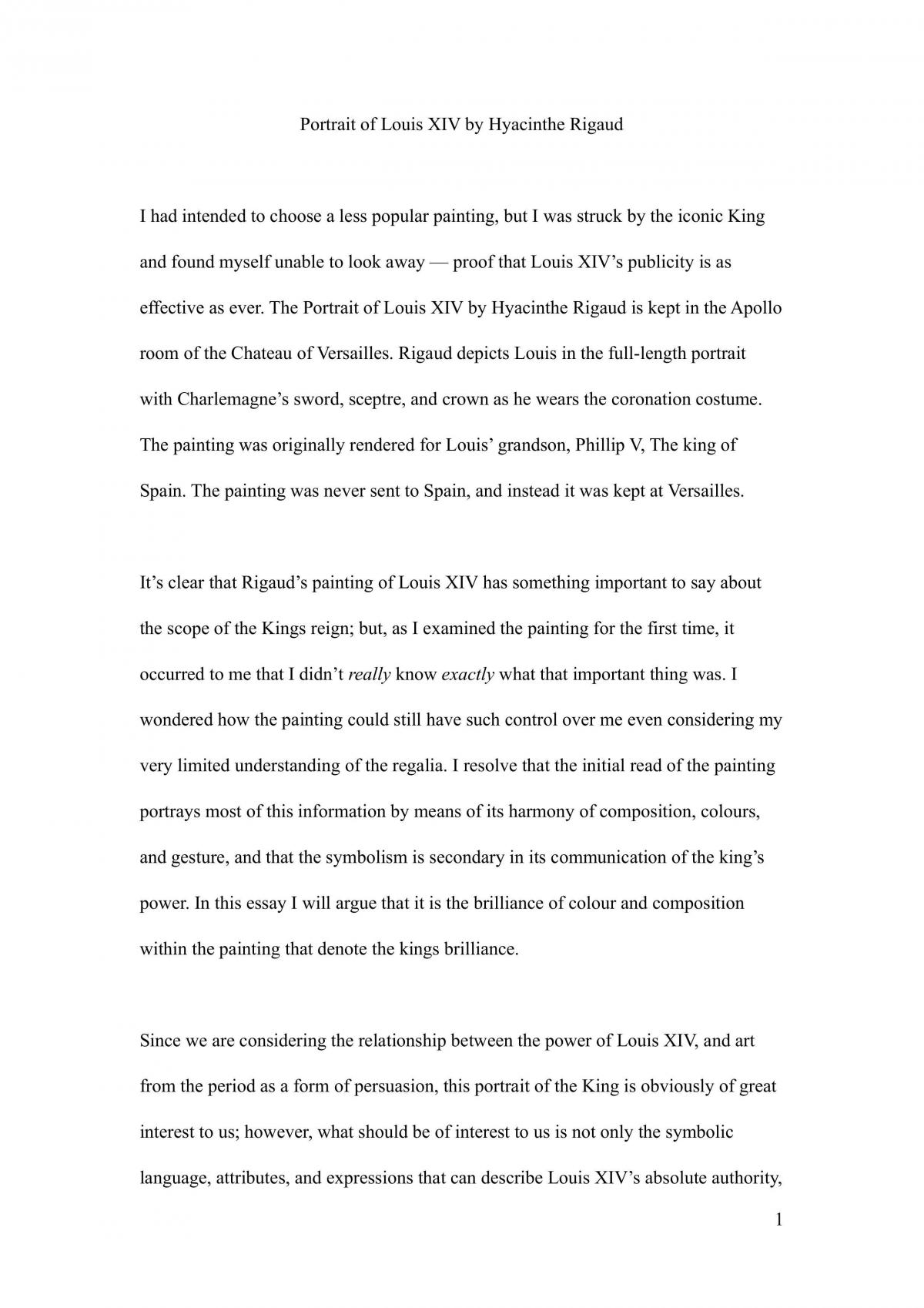 Portrait of Louis XIV - Page 1