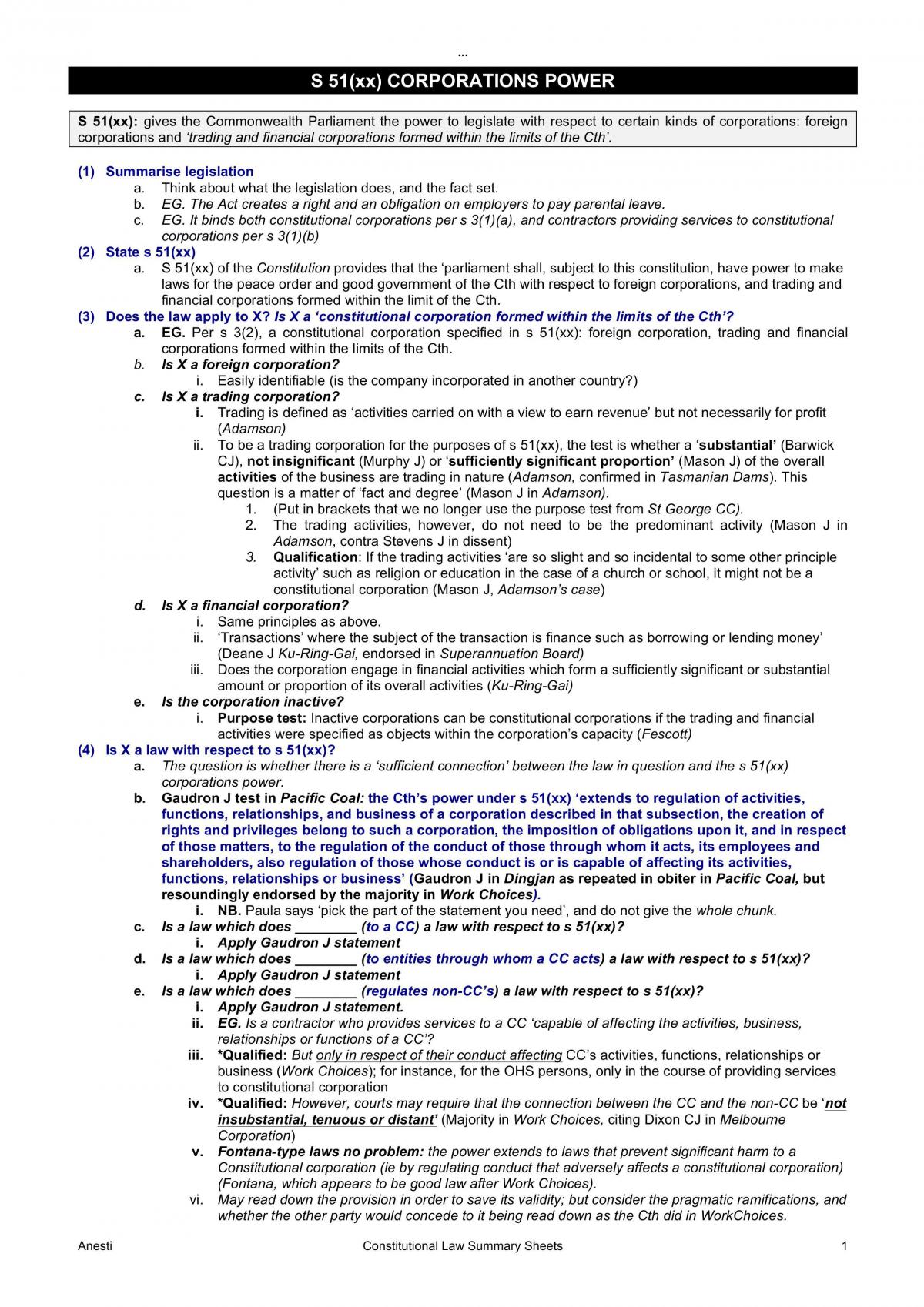 Constitutional Law Notes - Page 1