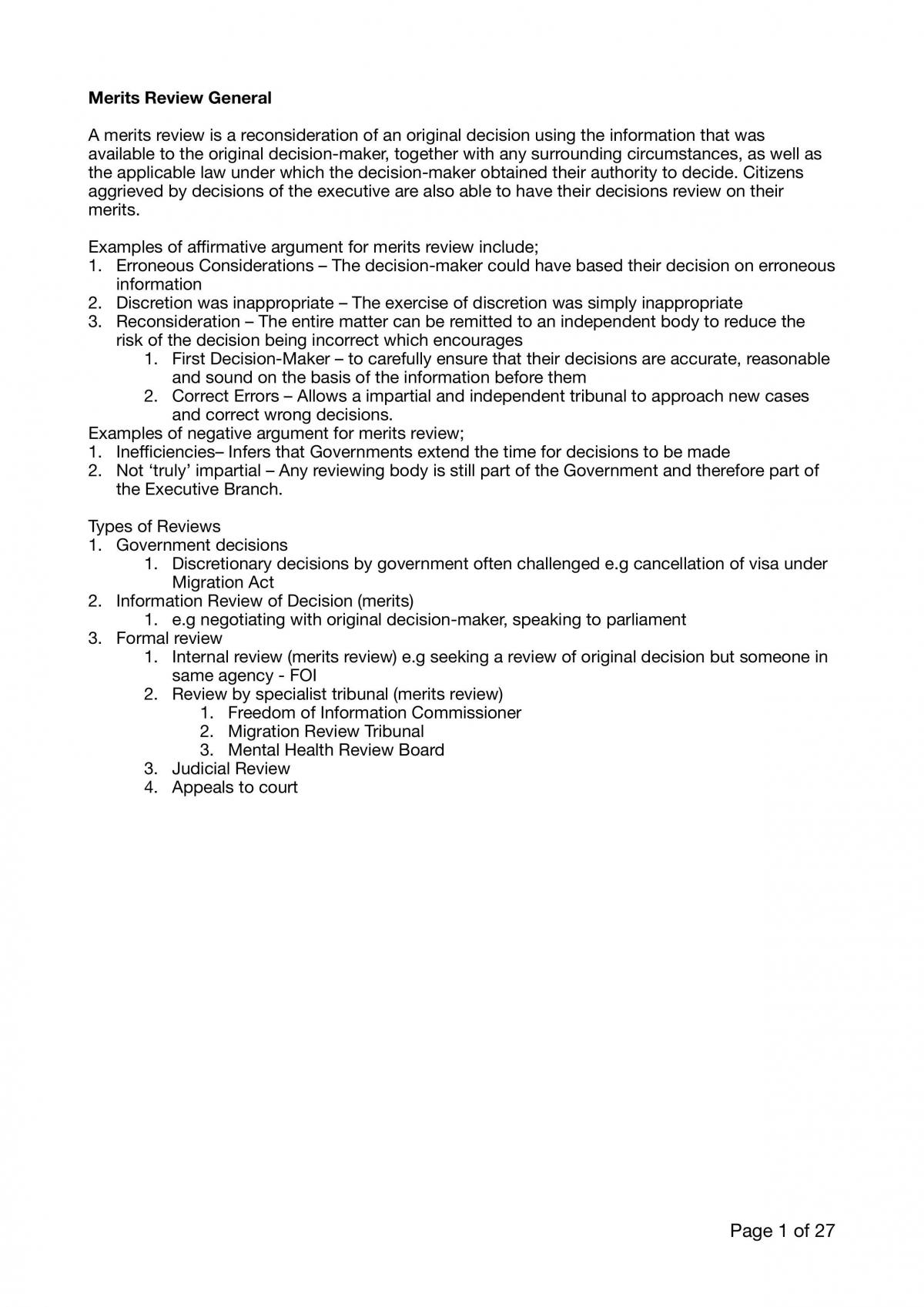Admin Law  - Page 1