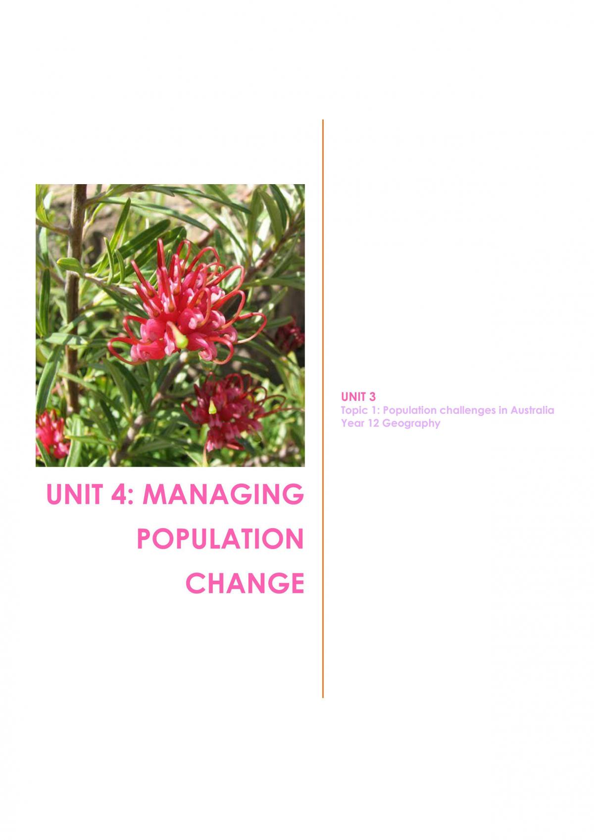 Managing Population Change - Page 1